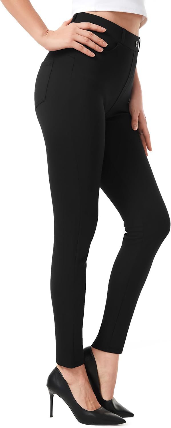 AFITNE Women's 2024 Fall Yoga Dress Pants Skinny Pull On Work Pants Stretch Slim...