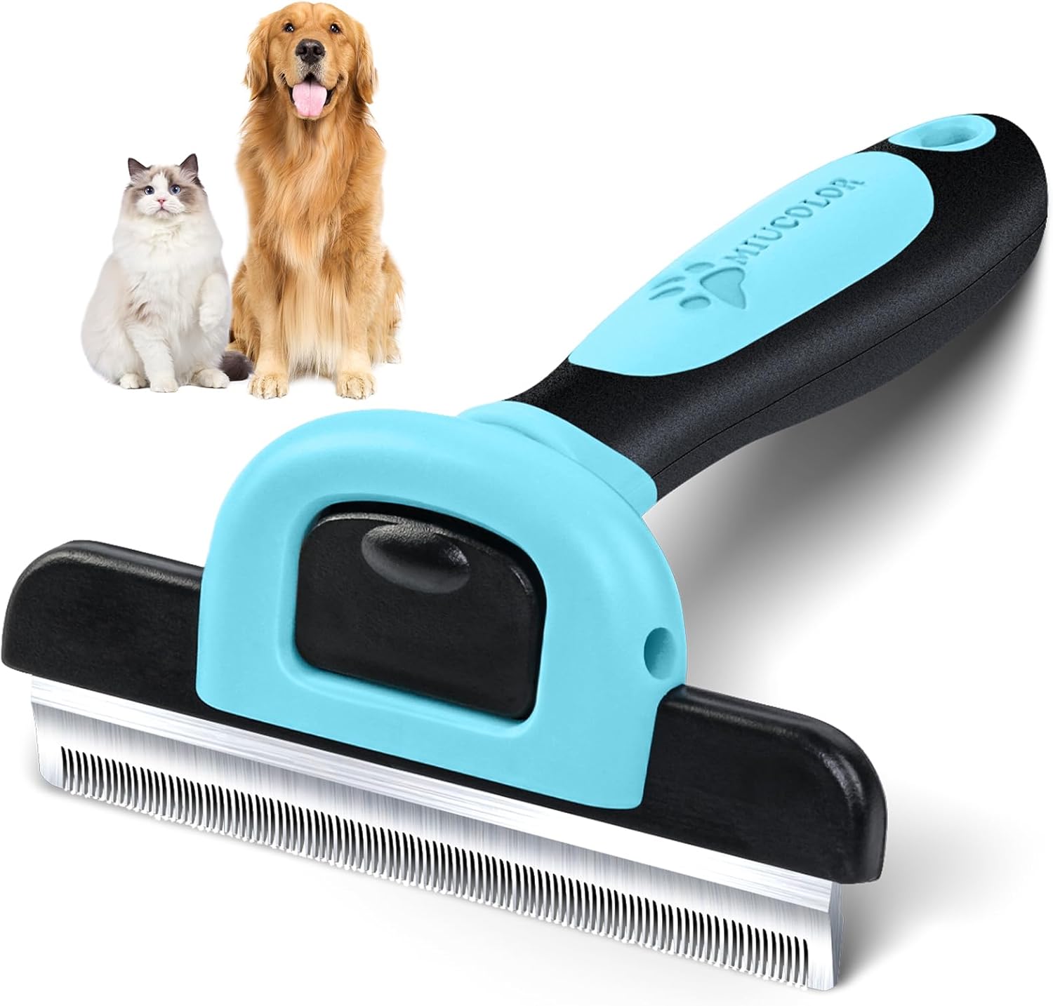 MIU COLOR Pet Grooming Brush, Deshedding Tool for Dogs & Cats, Effectively Reduc...