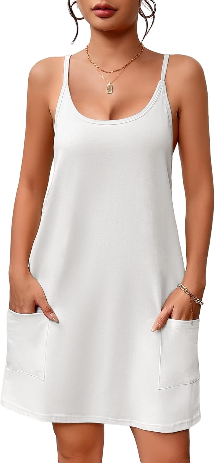 Ekouaer Nightgowns for Women, Special Cotton Sleepwear with Adjustable Spaghetti...