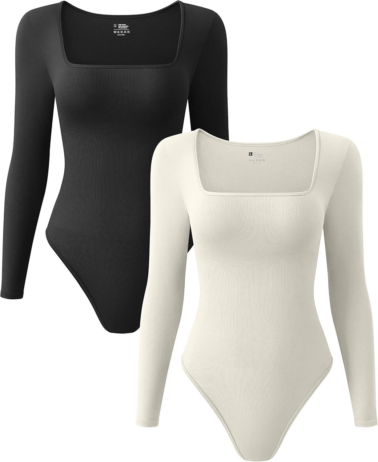 OQQ Women's Bodysuits, Special 2 Piece Bodysuits Sexy Ribbed, Stylish One Piece...