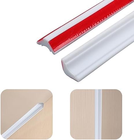 12m TPE Skirting Board Trim Self Adhesive, Beading for Laminate Flooring, Caulk...