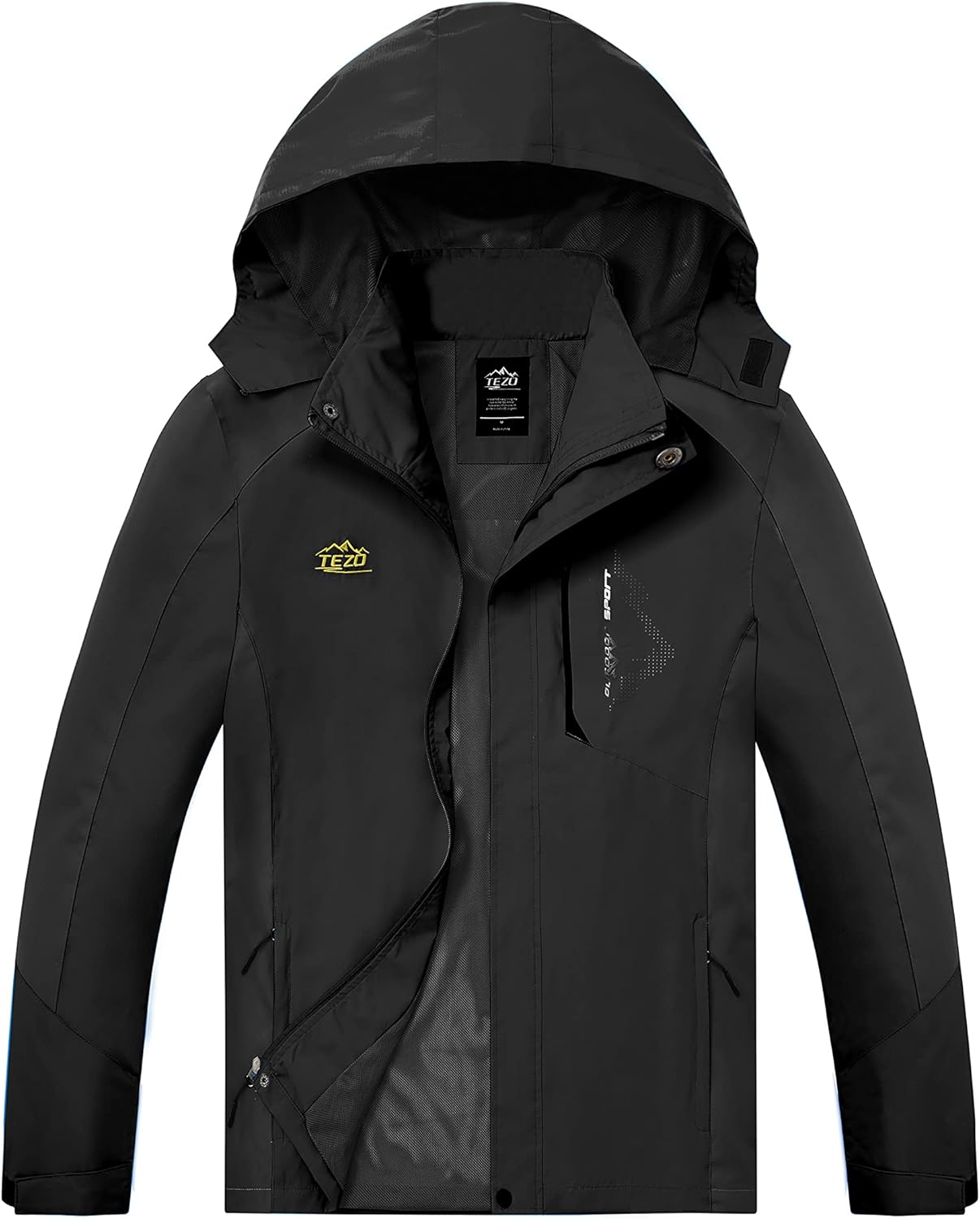 TEZO Mens Rain Jacket, Special Waterproof Jacket with Hooded Hiking Coat, Innova...