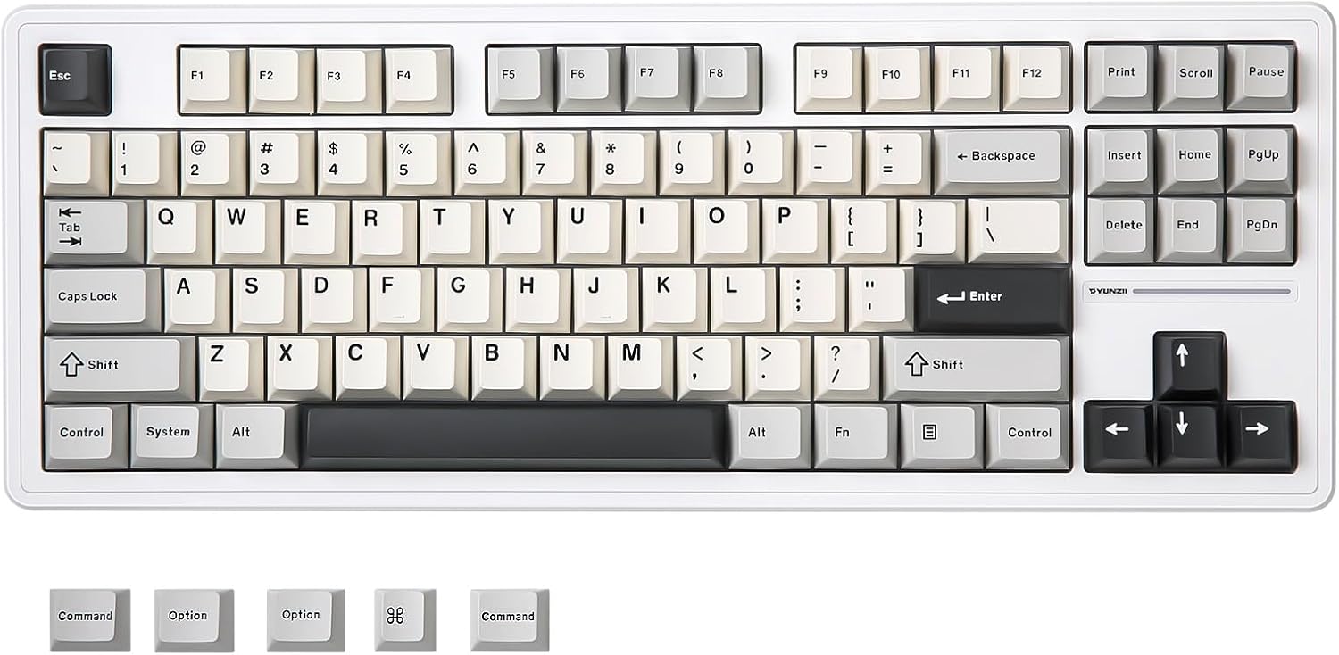YUNZII YZ87 75% Gasket Mechanical Keyboard,TKL Wireless Hot Swappable Bluetooth...