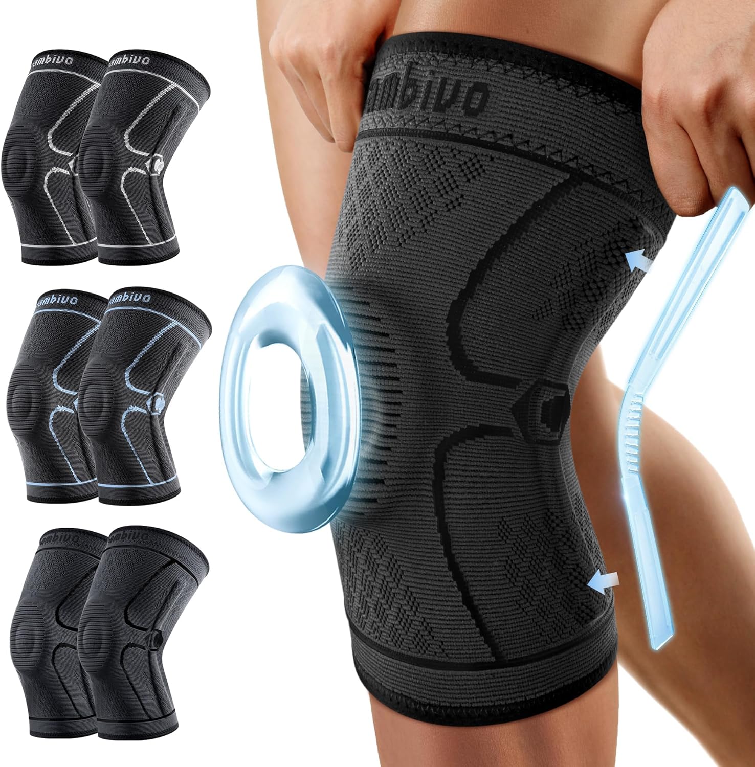 CAMBIVO Knee Brace, Special Supportive Knee Brace for Men, Affordable Knee Suppo...