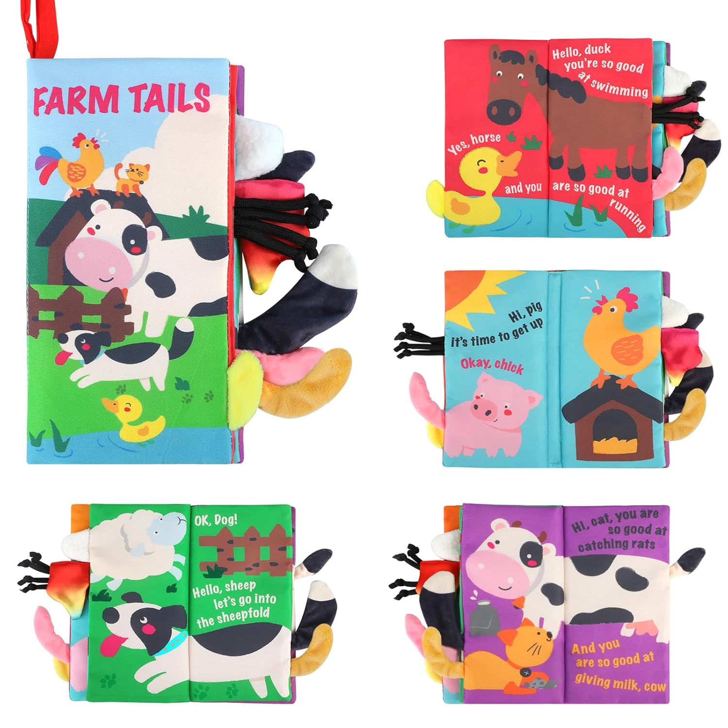 beiens Baby Books Toys, Touch and Feel Crinkle Cloth Books for Babies, Infants &...