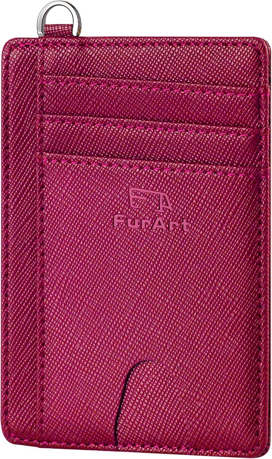 FurArt Credit Card Holder Wallet, Slim RFID Blocking Minimalist Women's Card Wal...