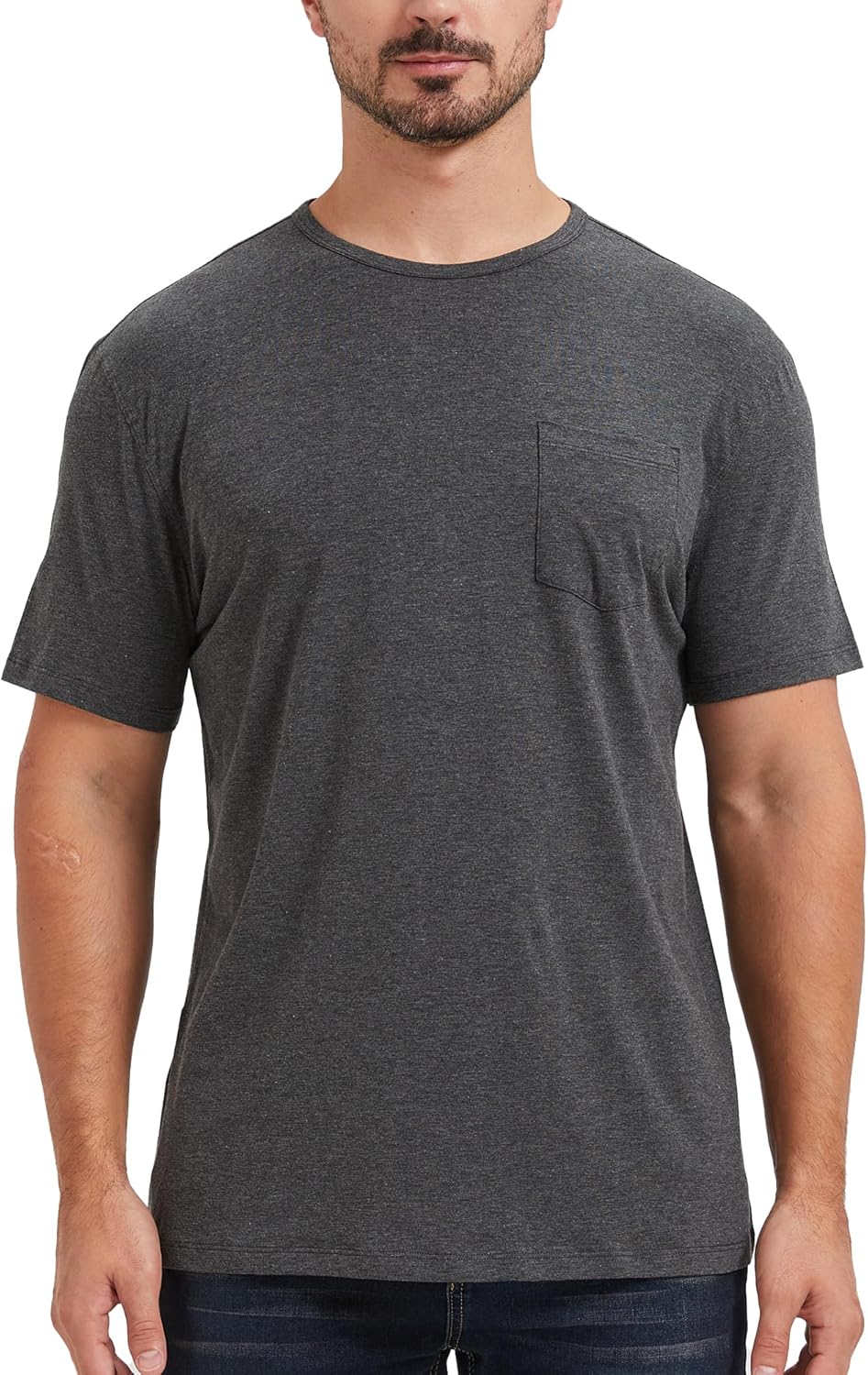 netdraw Men's Ultra Soft Bamboo Viscose Pocket T-Shirt Classic Fit Lightweight C...