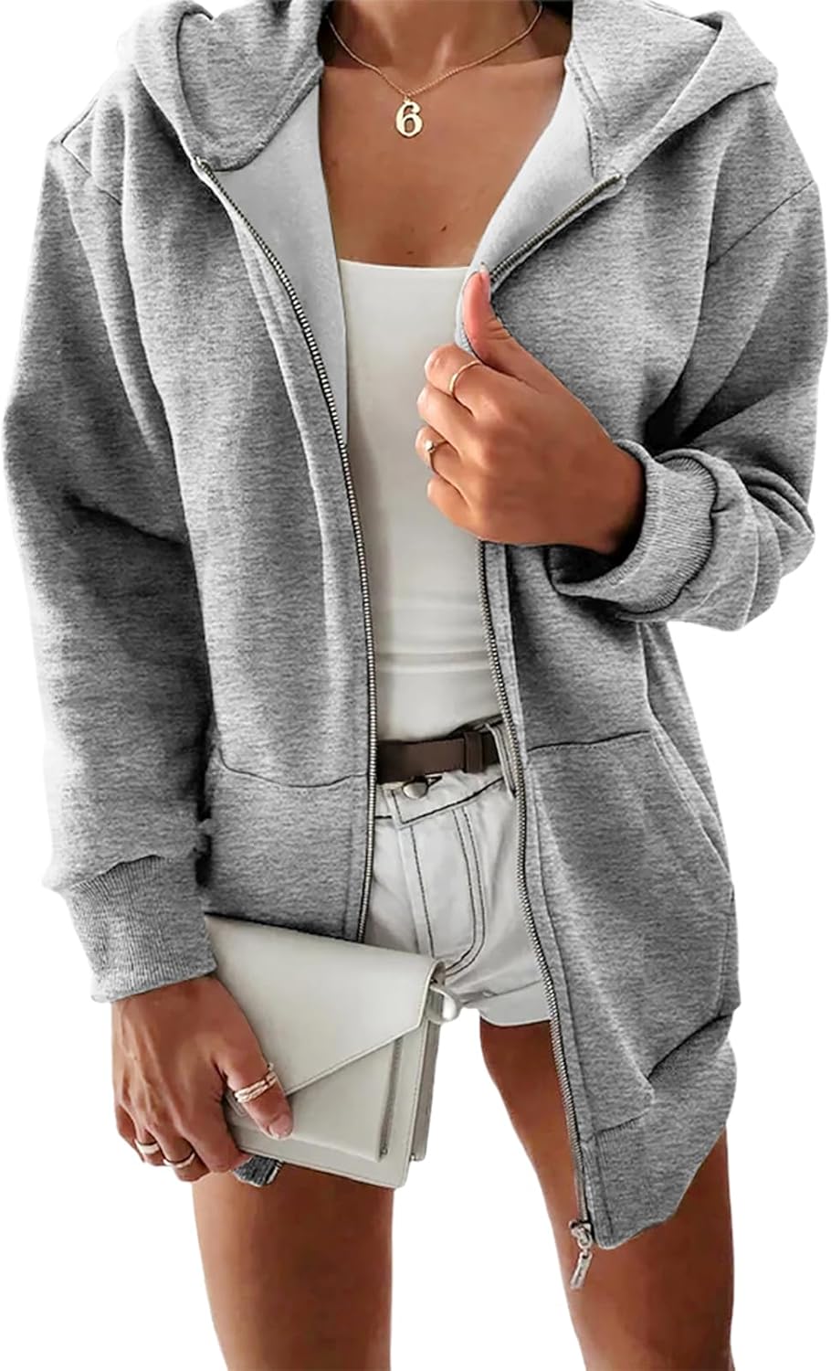 Yousify Women's Hoodie, Special Casual Full Zip Up Plush Jacket, Innovative Comf...