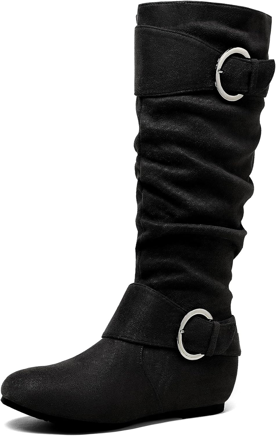 DREAM PAIRS Women Boots, Special Knee High Low Hidden Wedge Boots with Suede Fau...