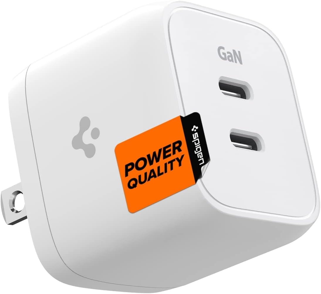 Spigen USB C Charger, GaN 352 Total 35W 2 Ports GaN III Tech Fast Charger PD 3.0...