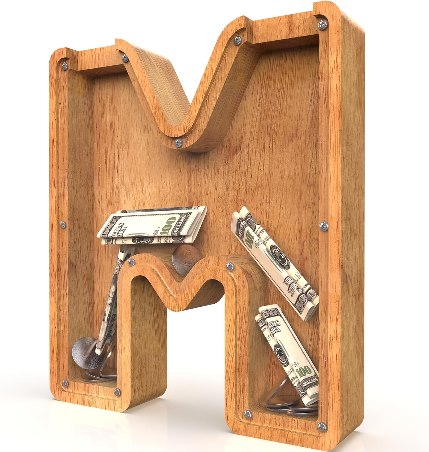 Piggy Bank for Kids, Innovative Personalized Wooden Letter Piggy Bank, Special A...