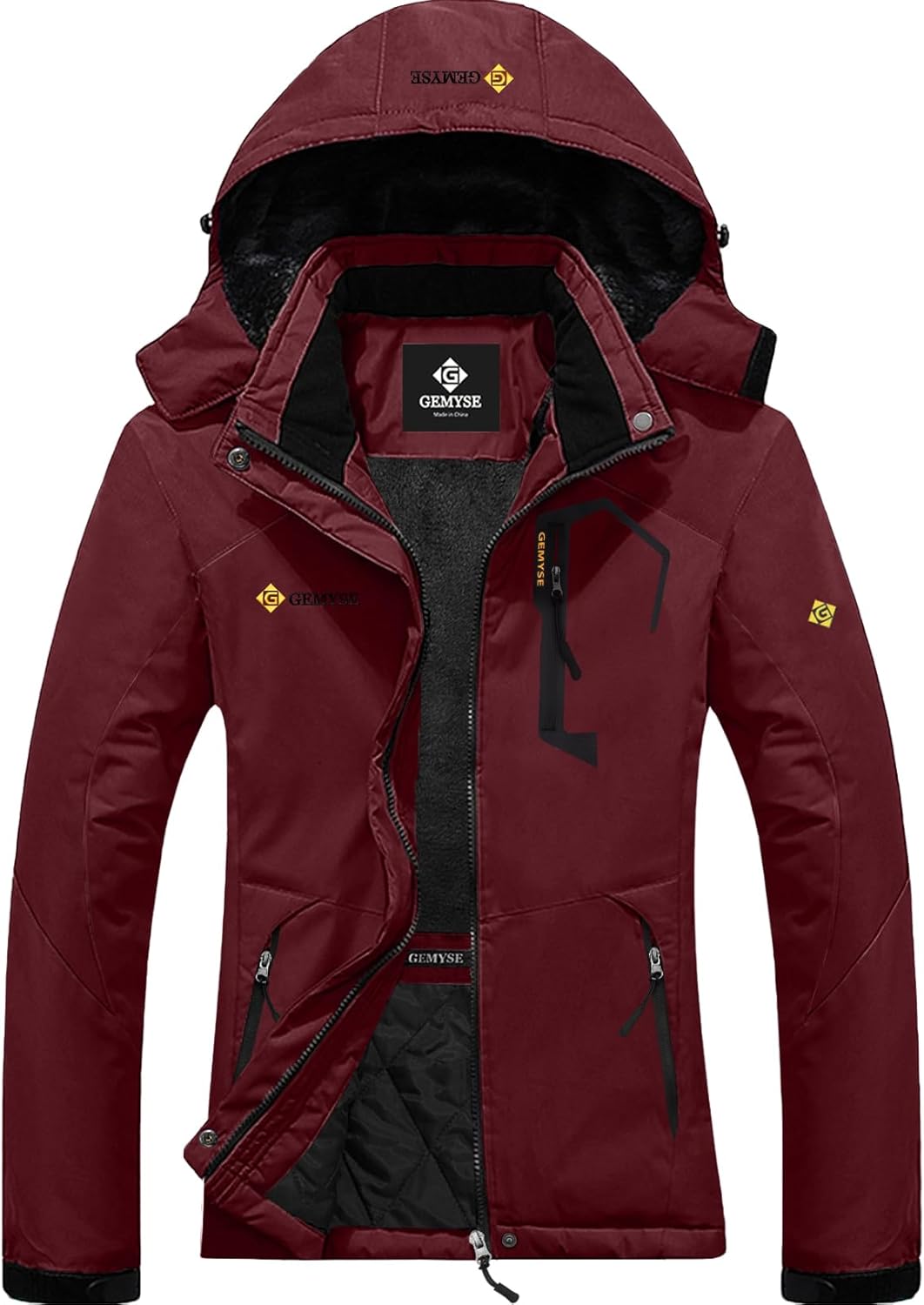 GEMYSE Women's Ski Snow Jacket Warm Winter Waterproof Coat Snowboard Rain Jacket...
