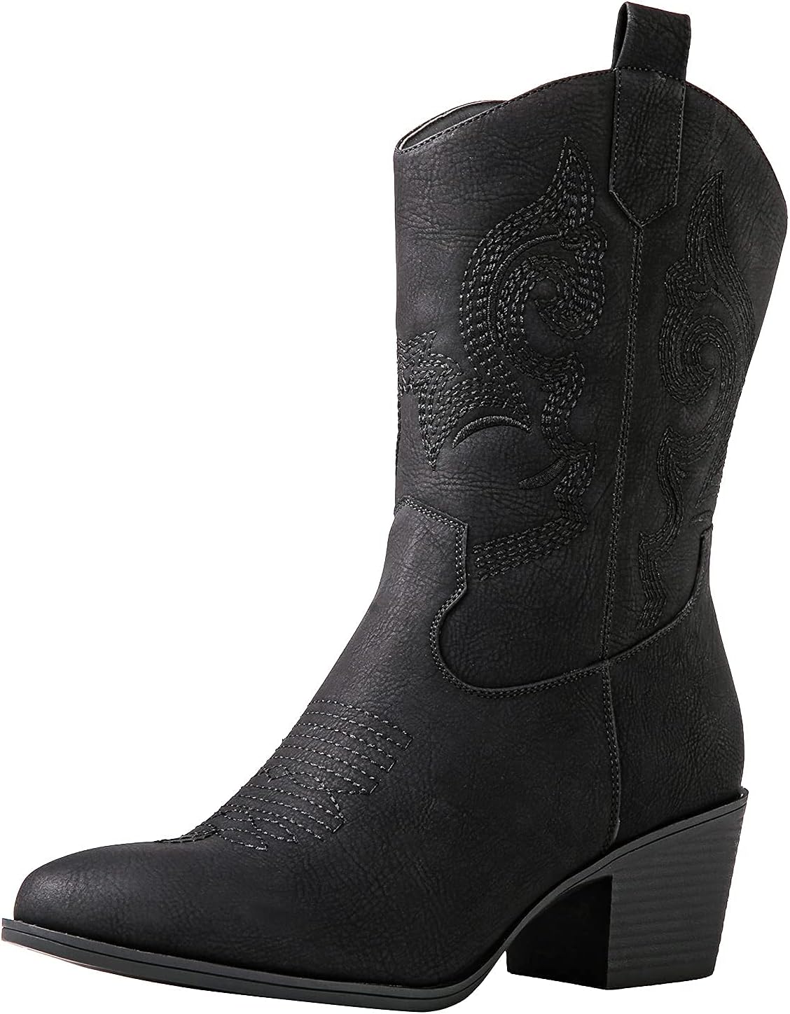 GLOBALWIN Women's Mid Calf Western Cowgirl Boots, Special Fashion Cowboy Boots f...