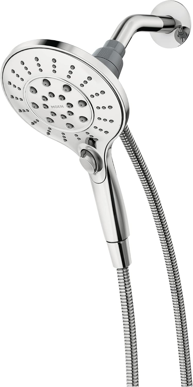 Moen Engage Chrome Magnetix Six-Function 5.5-Inch Handheld Showerhead with Magne...