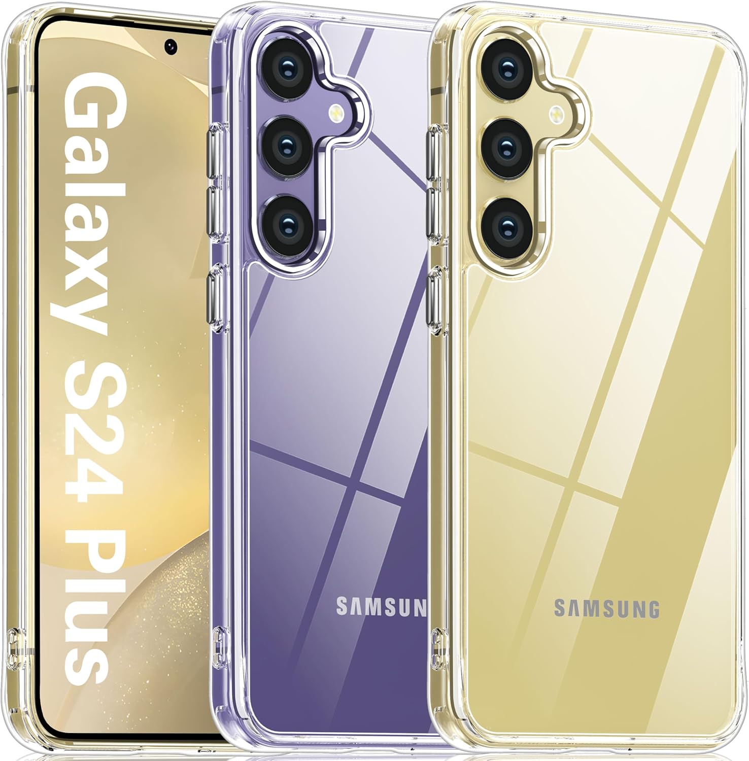 Oterkin for Samsung Galaxy S24 Plus Case Clear, [20X Anti-Yellowing] S24 Plus Ca...