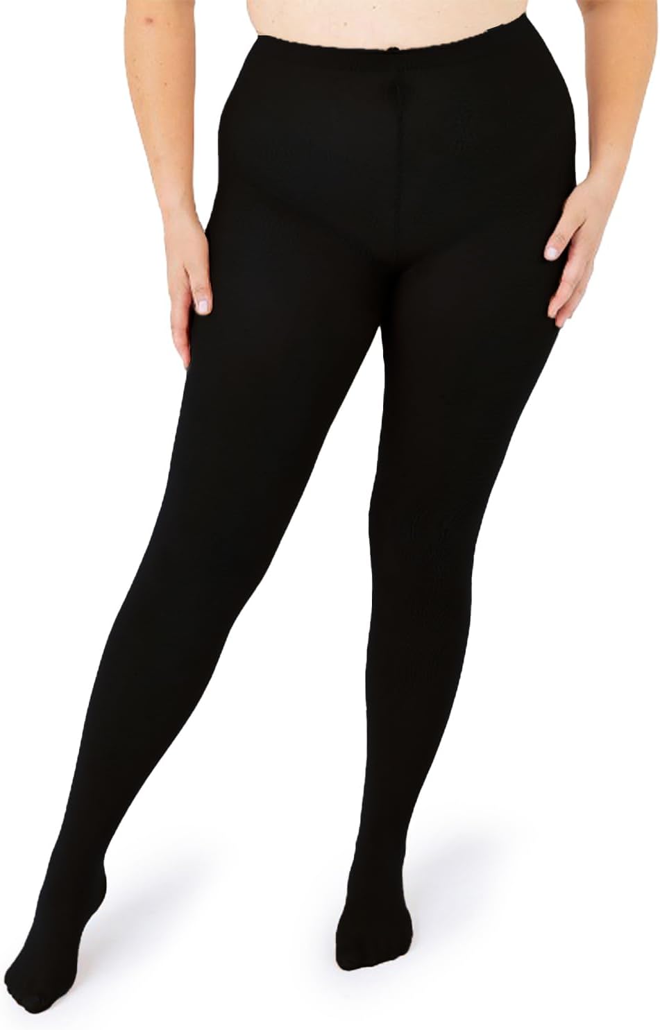 Silky Toes Plus Size Tights for Women Opaque Curvy Nylons Stockings 1-2 Pair Col...