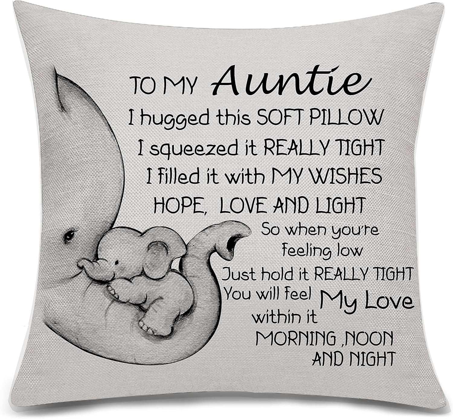 Bacmaxom Aunty Gifts from Niece Nephew Cushion Cover Throw Pillow Cover for Aunt...