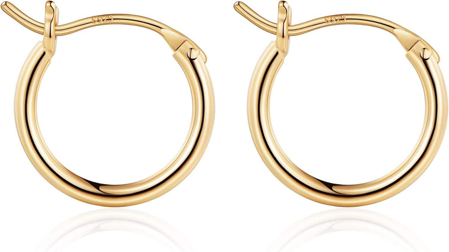 M MOOHAM Gold Hoop Earrings, High-Quality Earrings for Women, Special 14K Real G...