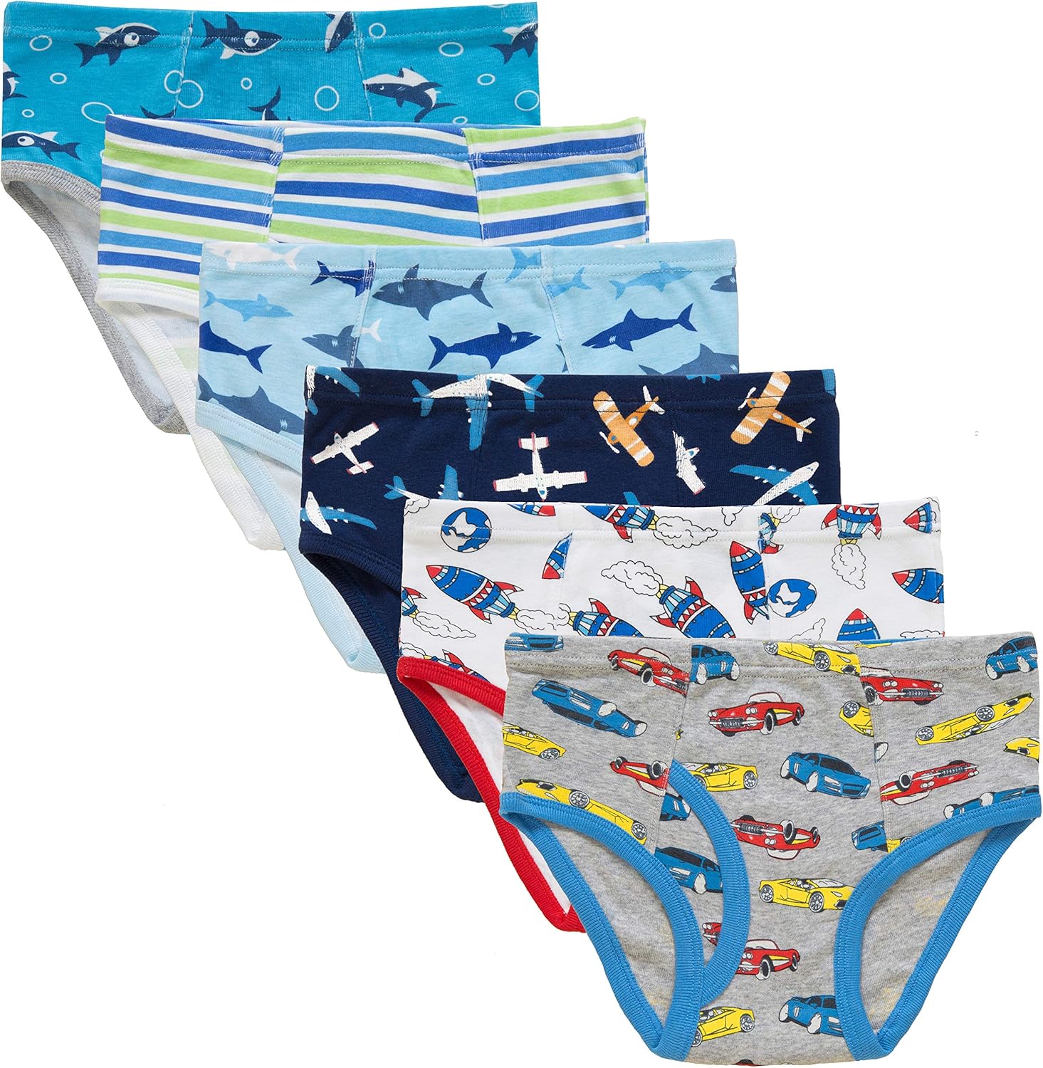 Slenily Little Boys Sharks Briefs Toddler Kids Truck Cars Underwear Soft Cotton...