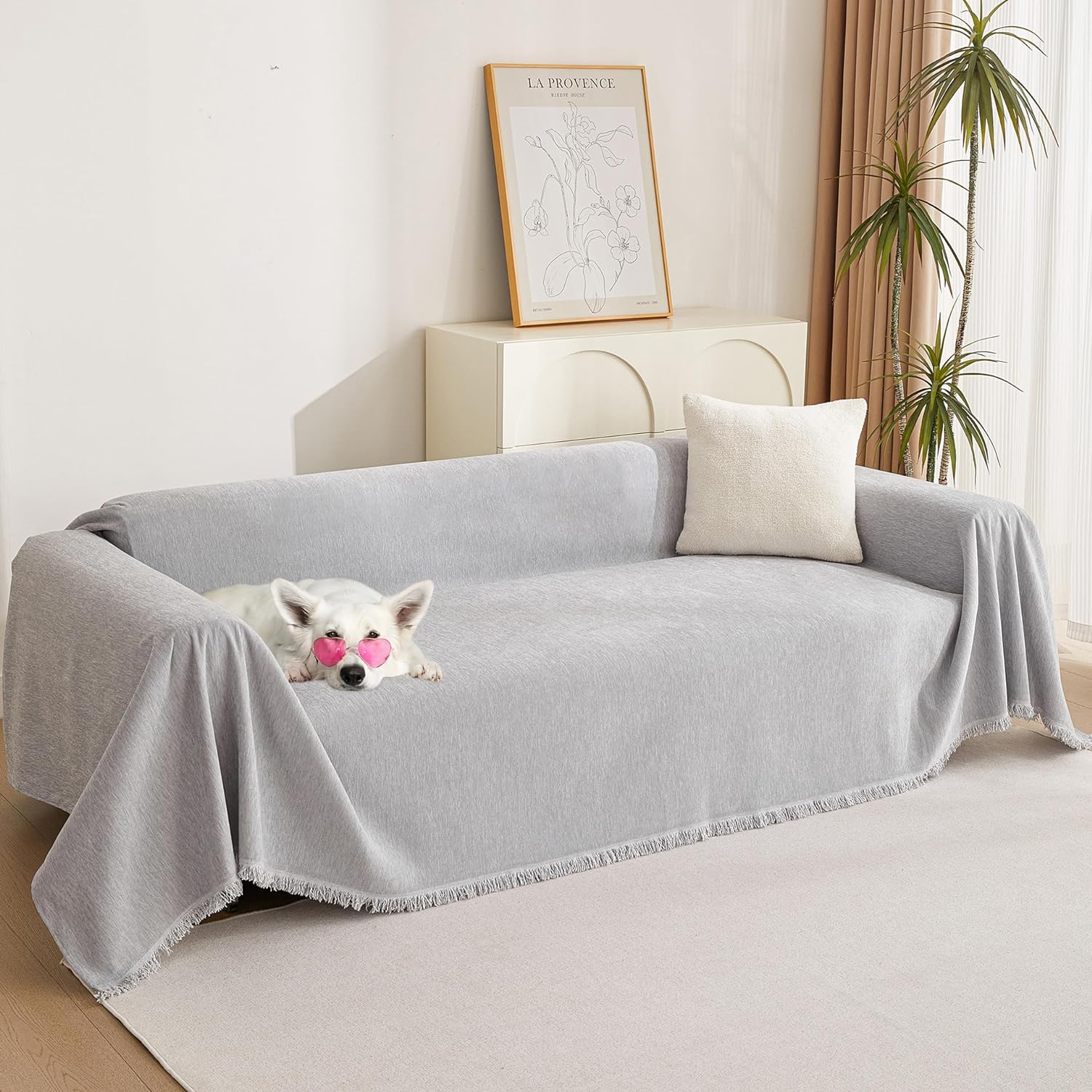 MYSKY HOME Sofa Cover for Dogs Washable for Sofa Boho Couch Cover Cover for Sofa...