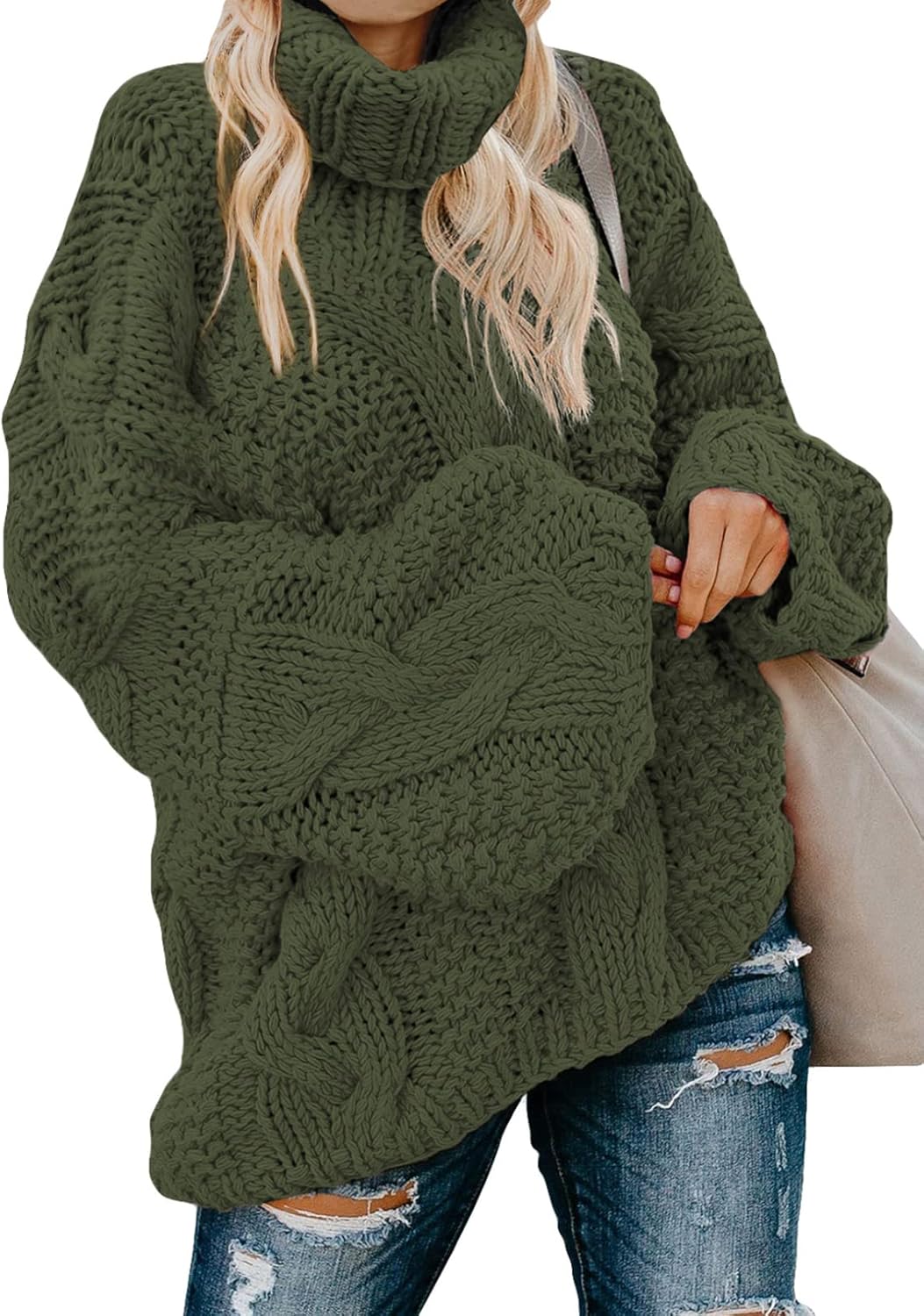 Dokotoo Women's Turtle Neck Sweater, Special Fashion 2024 Sweater for Women, Coz...