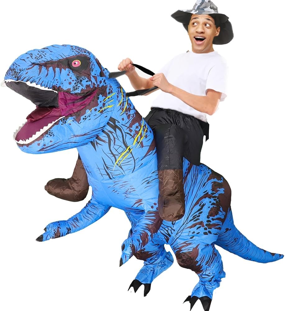 Rafalacy Inflatable Dinosaur Costume for Adult Blow up Ride-on T-rex Costume Fun...