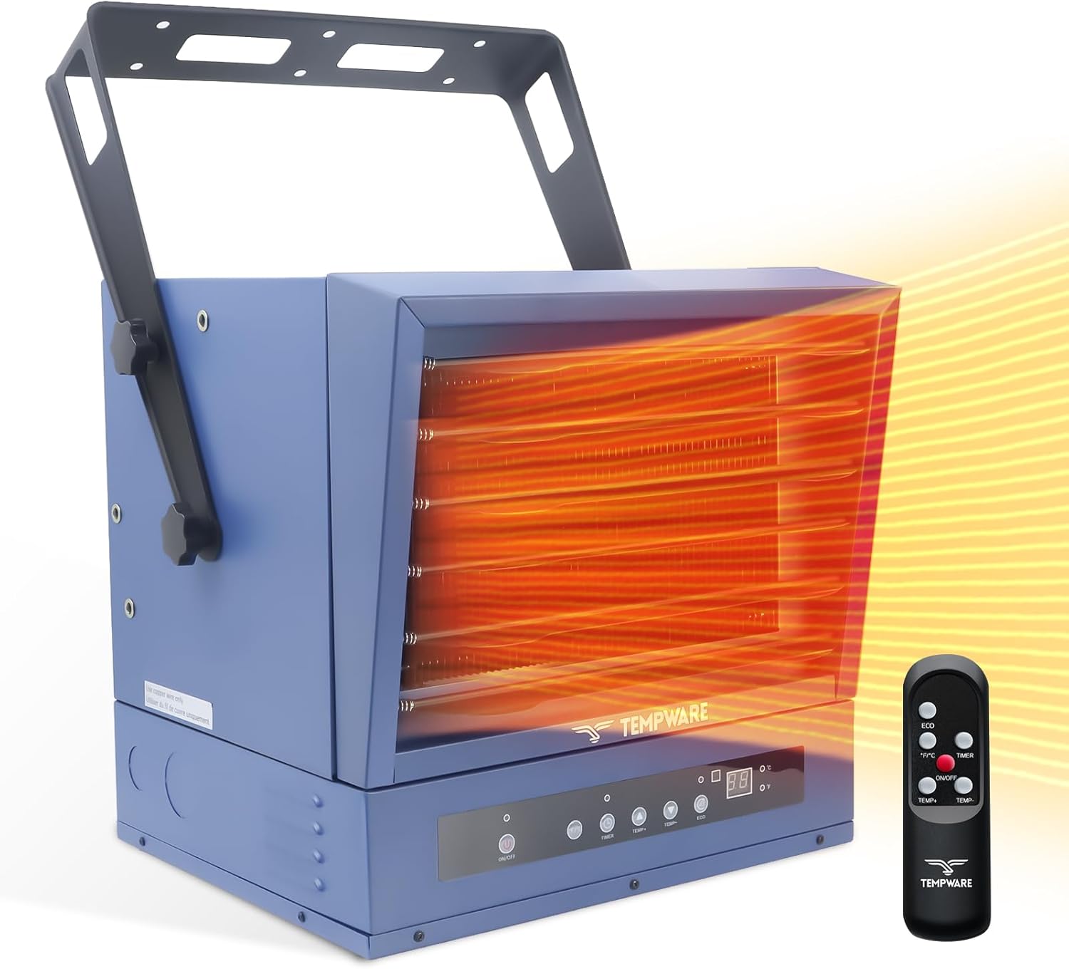Electric Garage Heater, 10000-Watt Digital Fan-Forced Ceiling Mount Shop Heater...