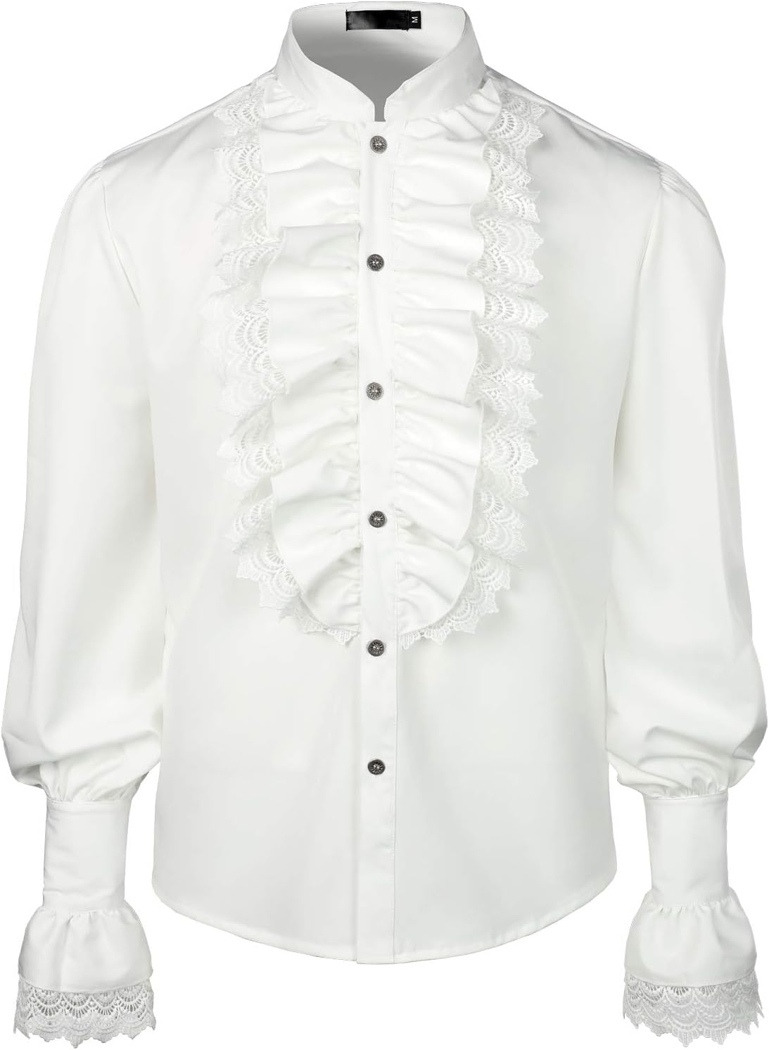 VATPAVE Mens Ruffle Pirate Shirts Medieval Renaissance Cosplay Costume Steampunk...