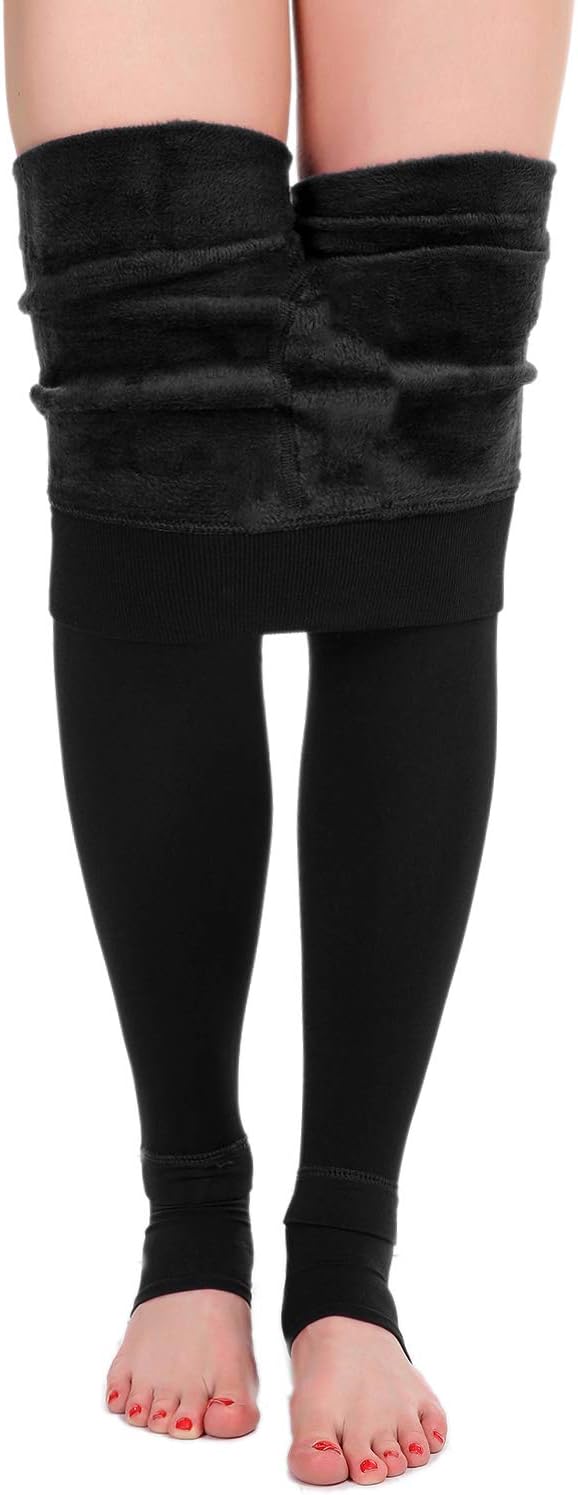 ATHVOTAR Fleece Lined Winter Warm Leggings for Women Thick Thermal Velvet Tights...