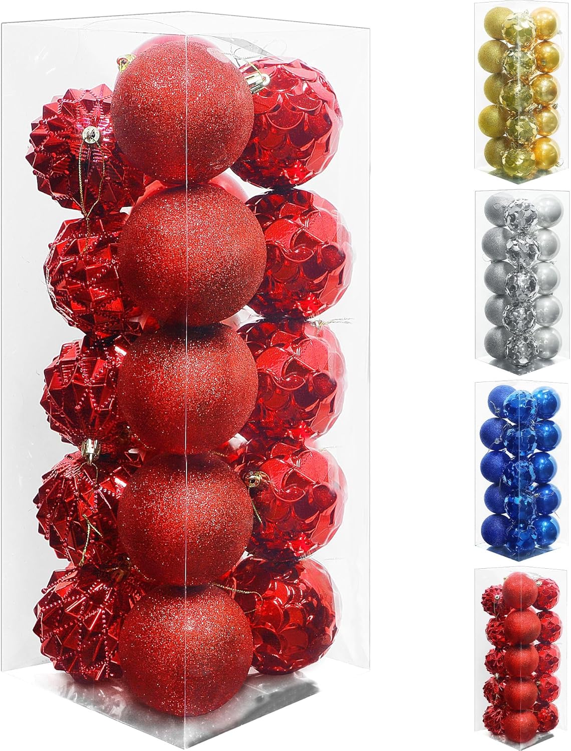 Lulu Home Valentines Day Balls, 20 Ct Pre-Strung Hanging Ornament Decorations, H...