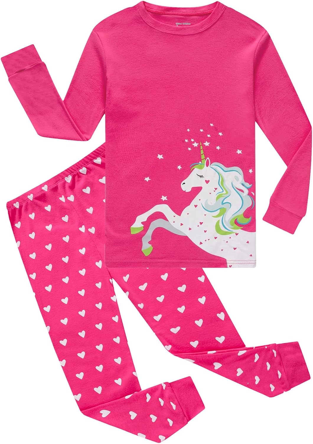 Little Girls Pajamas Sets Toddler Girls Cotton Pjs Sleepwear Sets 6 Years Rose R...