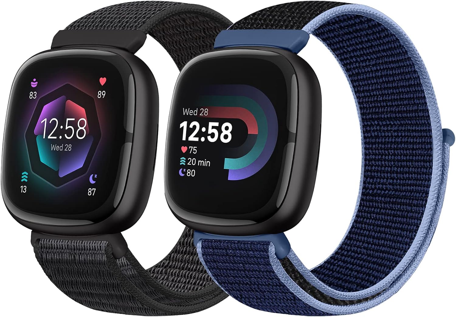 Runostrich Nylon Straps Compatible with Fitbit Versa 4/Sense 2/Versa 3/Sense, So...