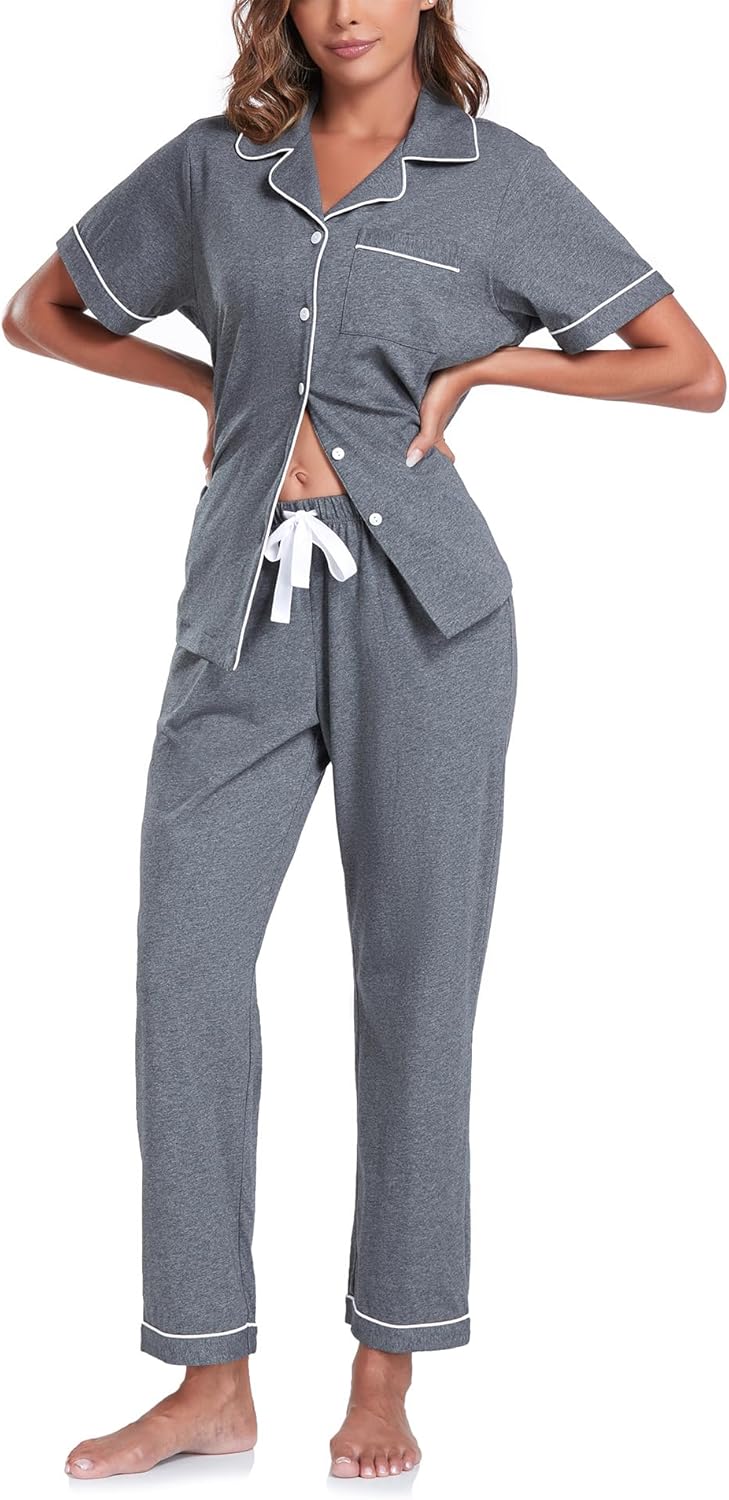 COLORFULLEAF Women's Pajama Set, Comfortable 100% Cotton Sleepwear, Special Butt...