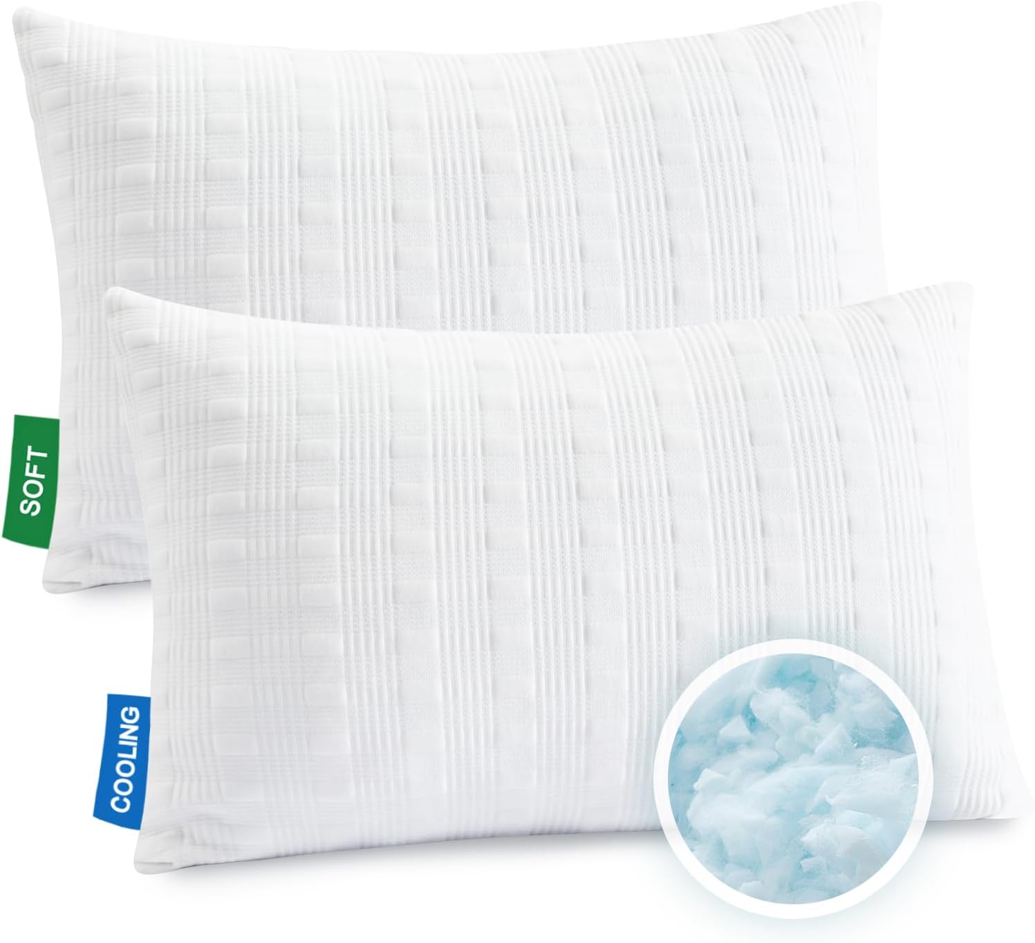 Meoflaw Cooling Pillows, Special Shredded Memory Foam Bed Pillow Set, Innovative...