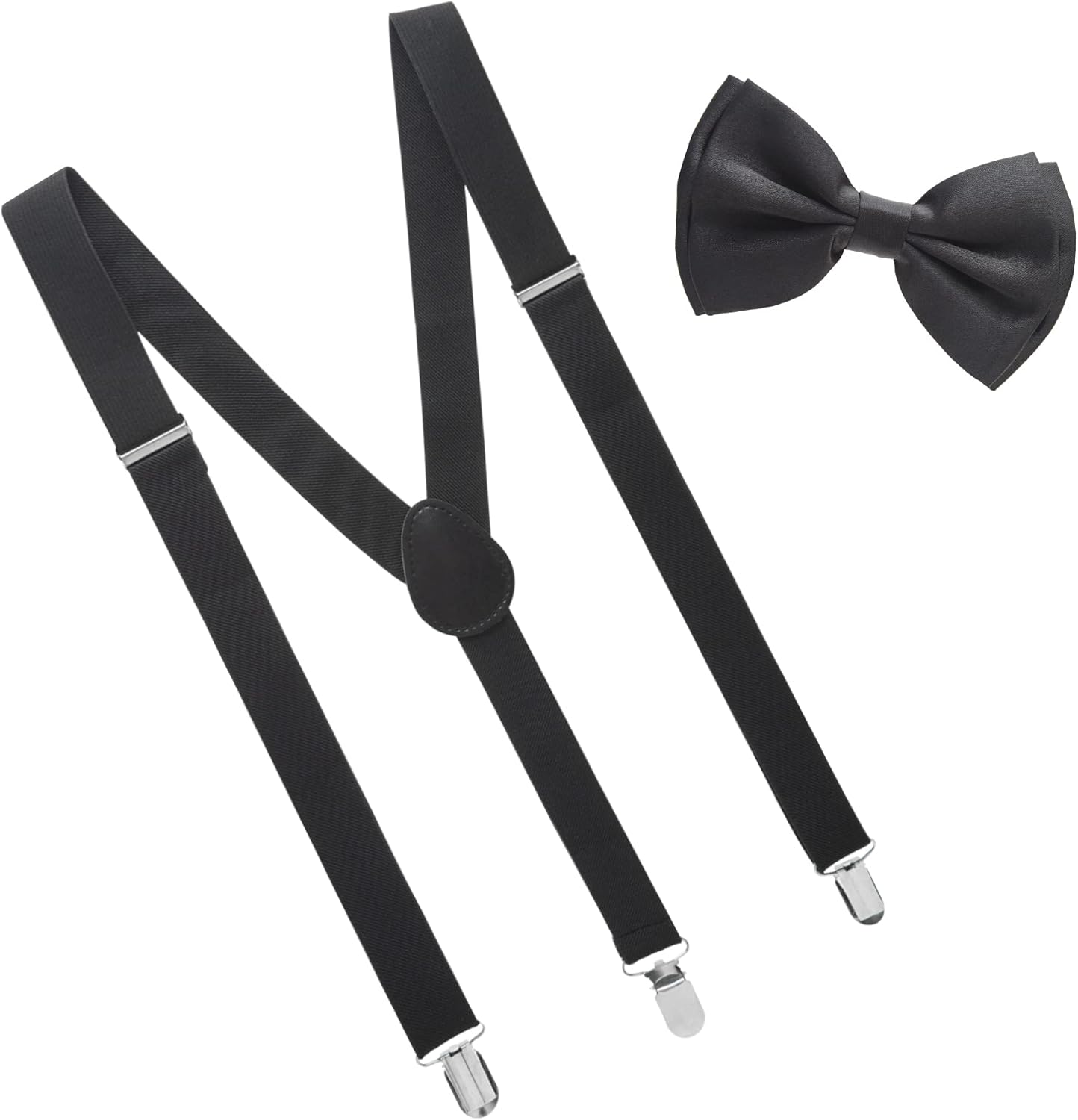 Bow Tie and Suspenders for Men, Adjustable Derby Wedding Gatsby Costume Mens Bow...