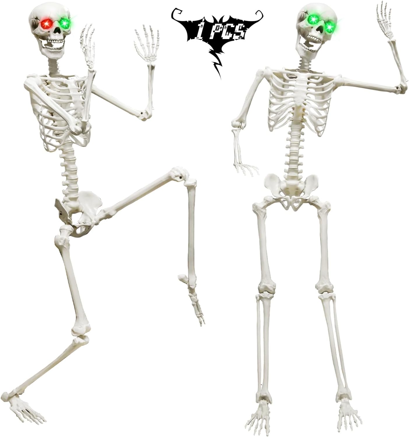 CAMIRUS Life Size Skeleton Decor, Special Halloween Decoration with 6FT/185cm Fu...