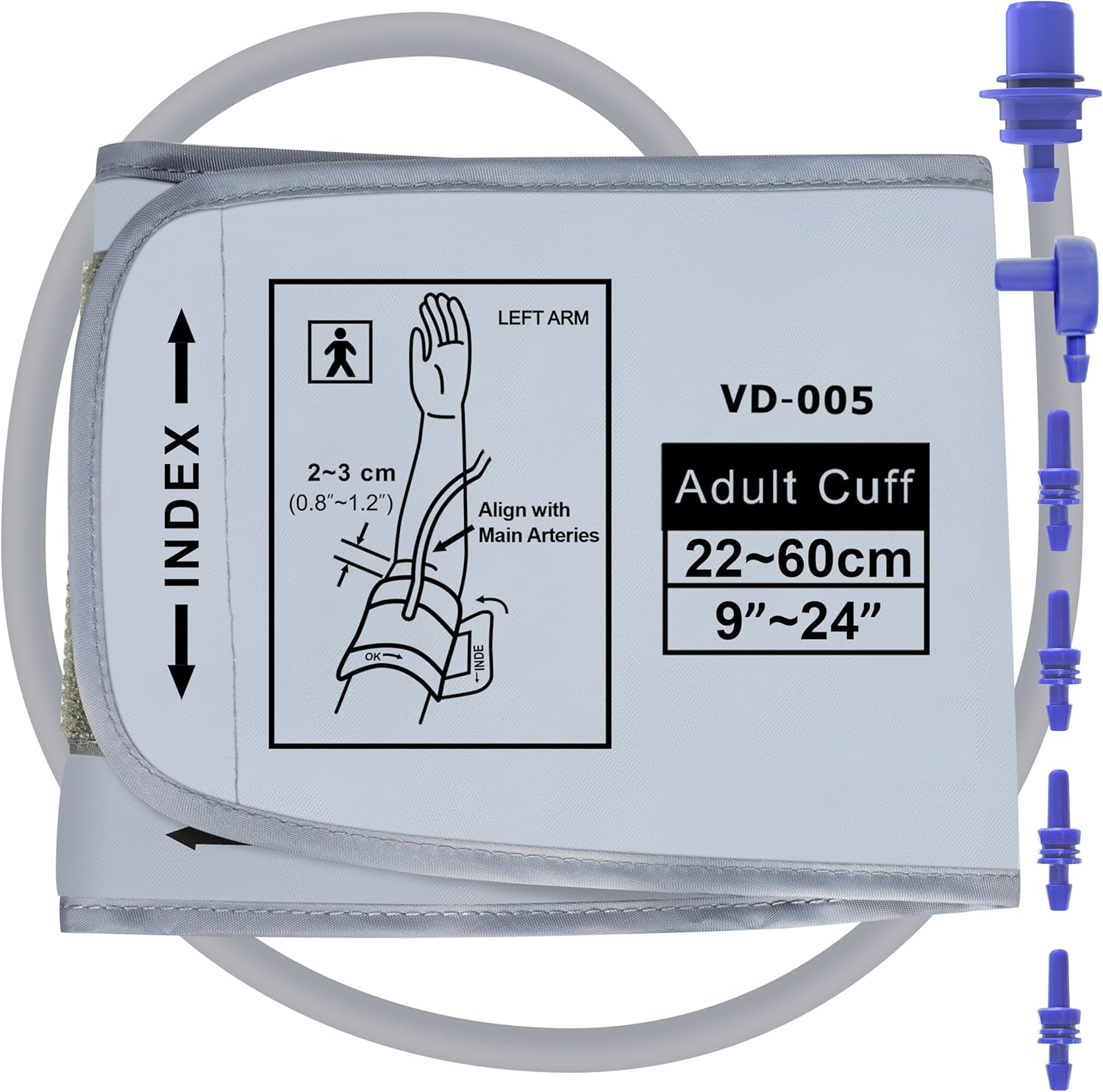 XXL Blood Pressure Cuff Compatible with Omron 9”-24” (22-60CM), Extra Large BP R...