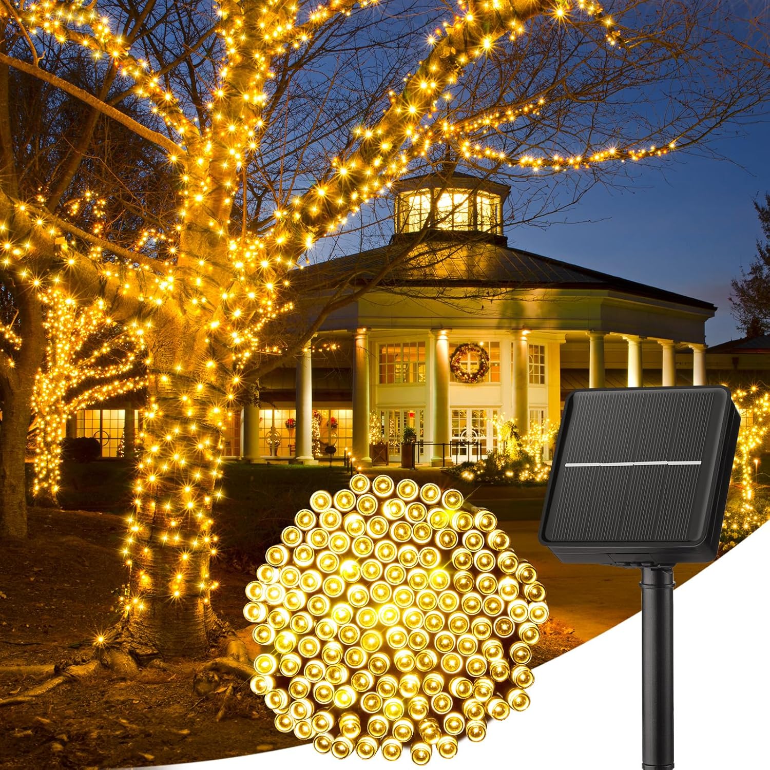 Solar String Lights Outdoor, Extra Long 72FT 200 LED Solar Powered String Lights...