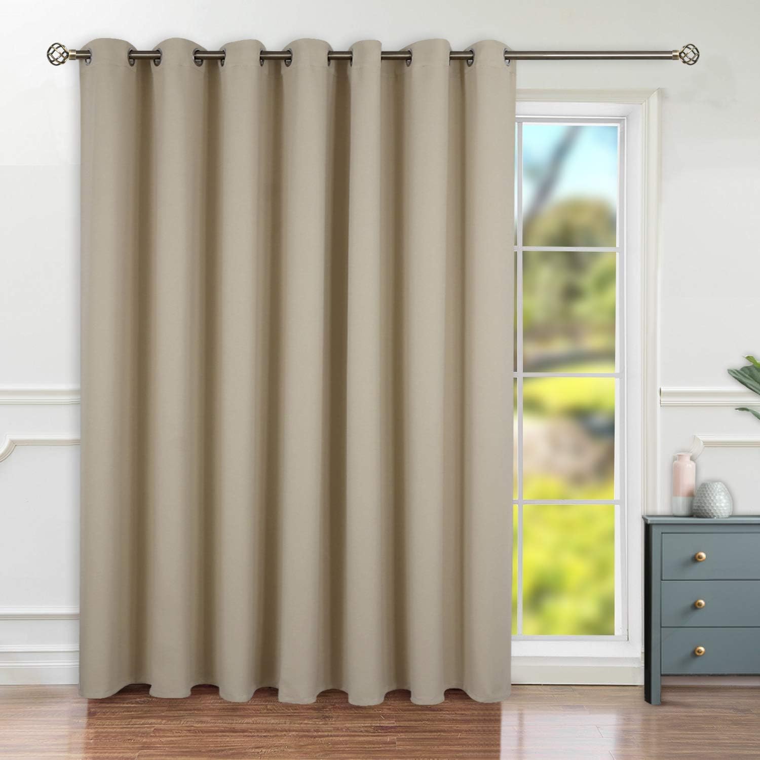 BGment Fashion Sliding Door Curtain, Unique Wide Thermal Blackout Curtains, Inno...