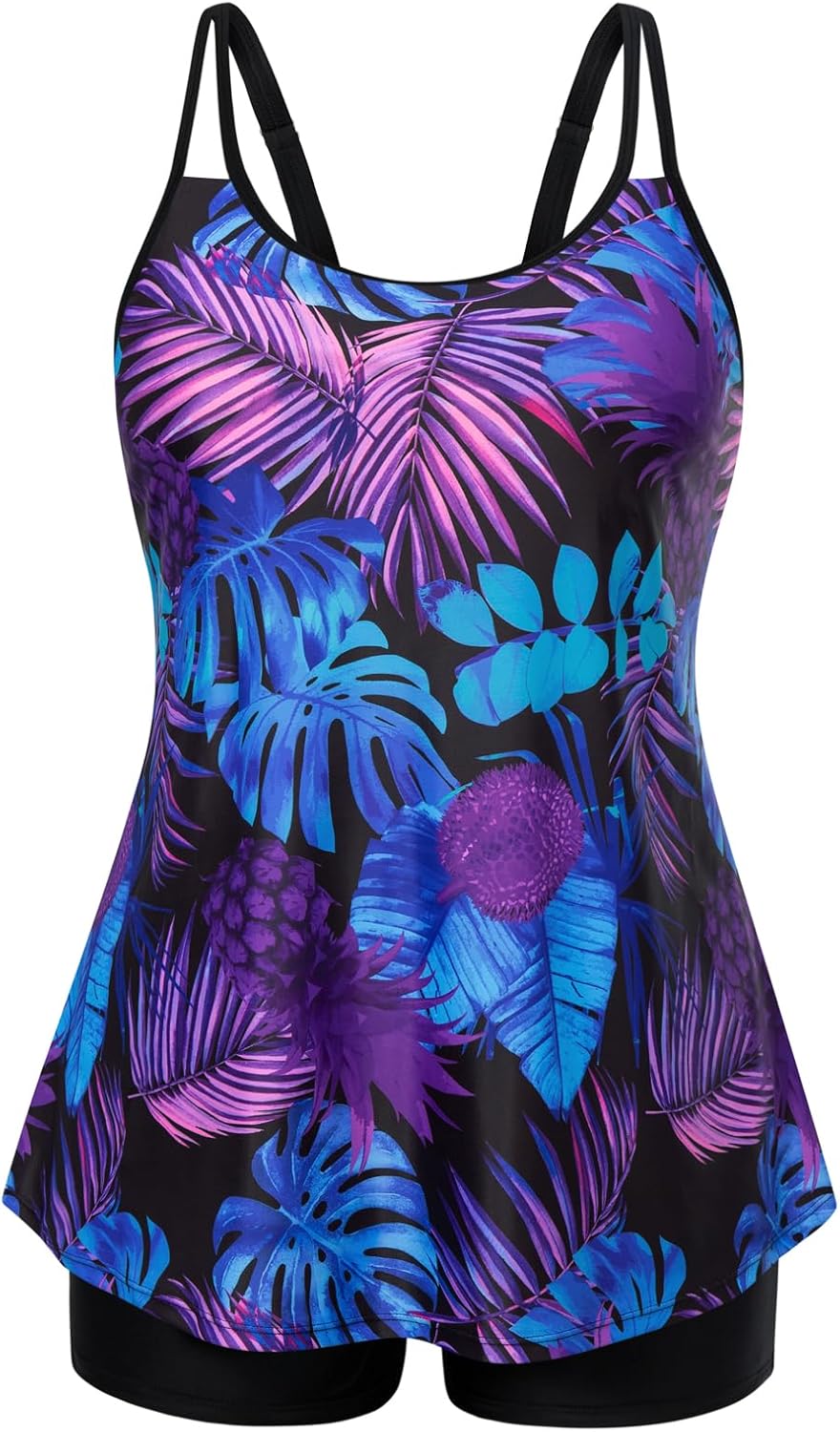 Hanna Nikole Plus Size Tankini Swimsuit, Special Women's Two Piece Bathing Suits...