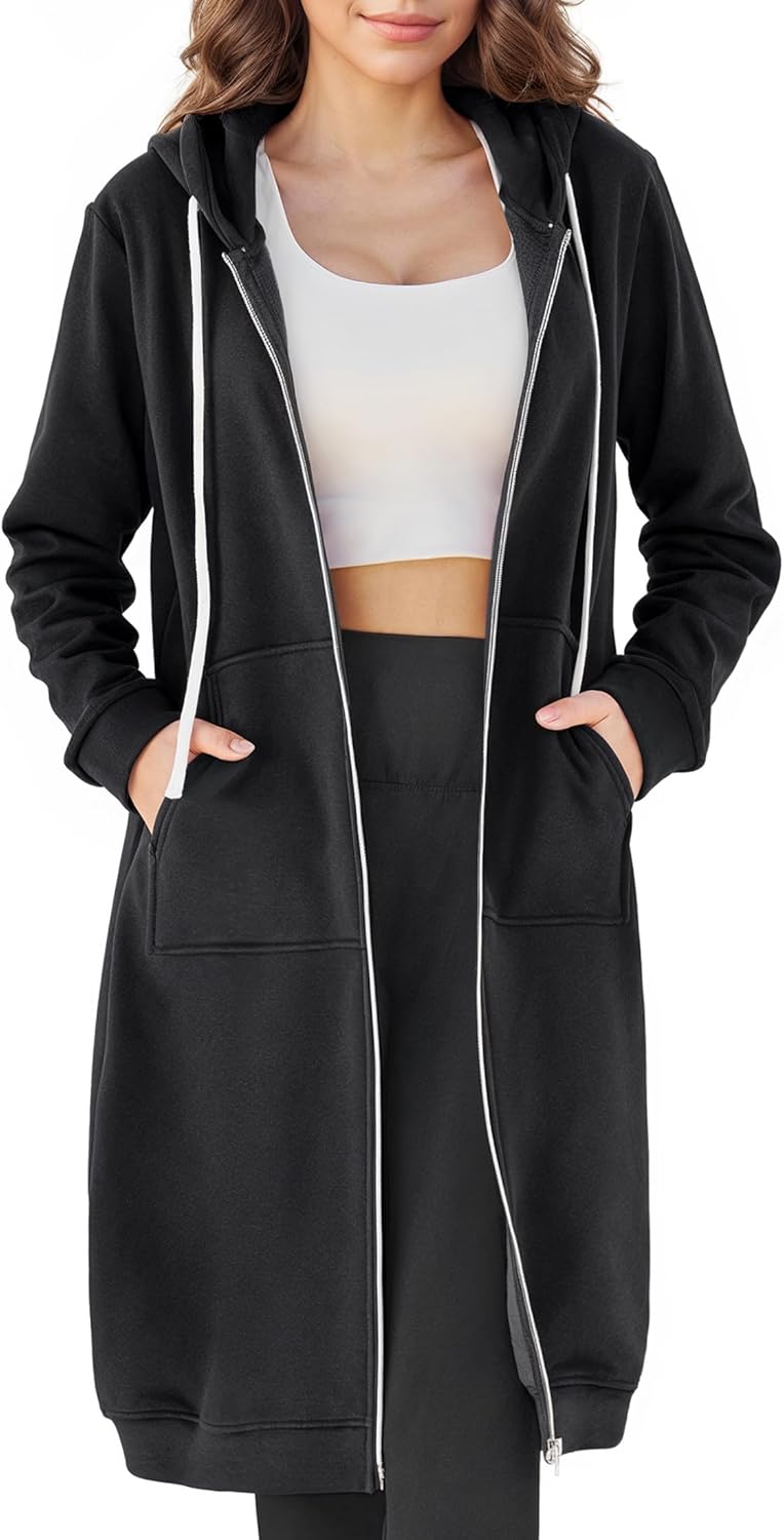 DUOYANGJIASHA Womens Hoodies Fashion Sweatshirts: Full Zip Up Winter Fleece Pull...