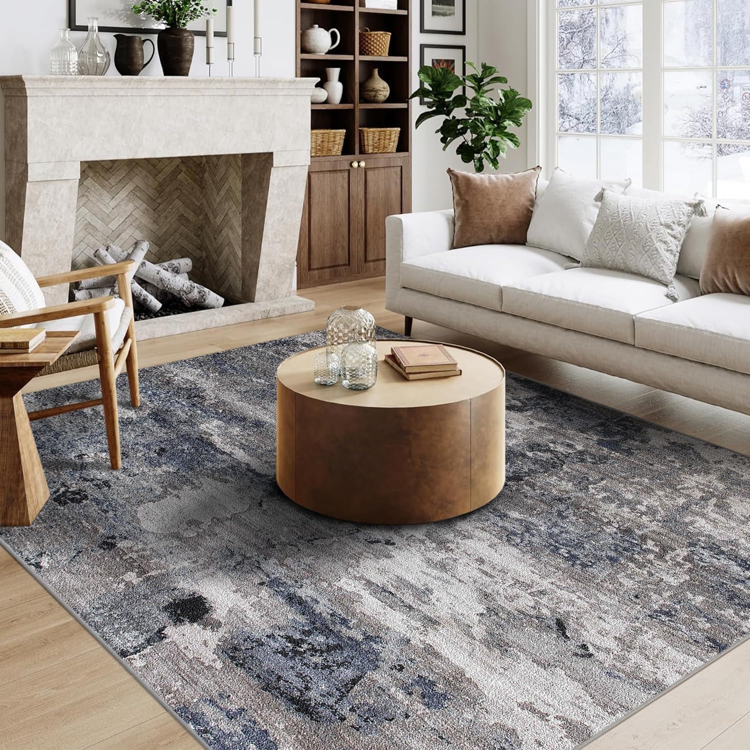 6x9 Area Rugs - Machine Washable Area Rugs 6x9 for Living Room, Soft Washable Ru...