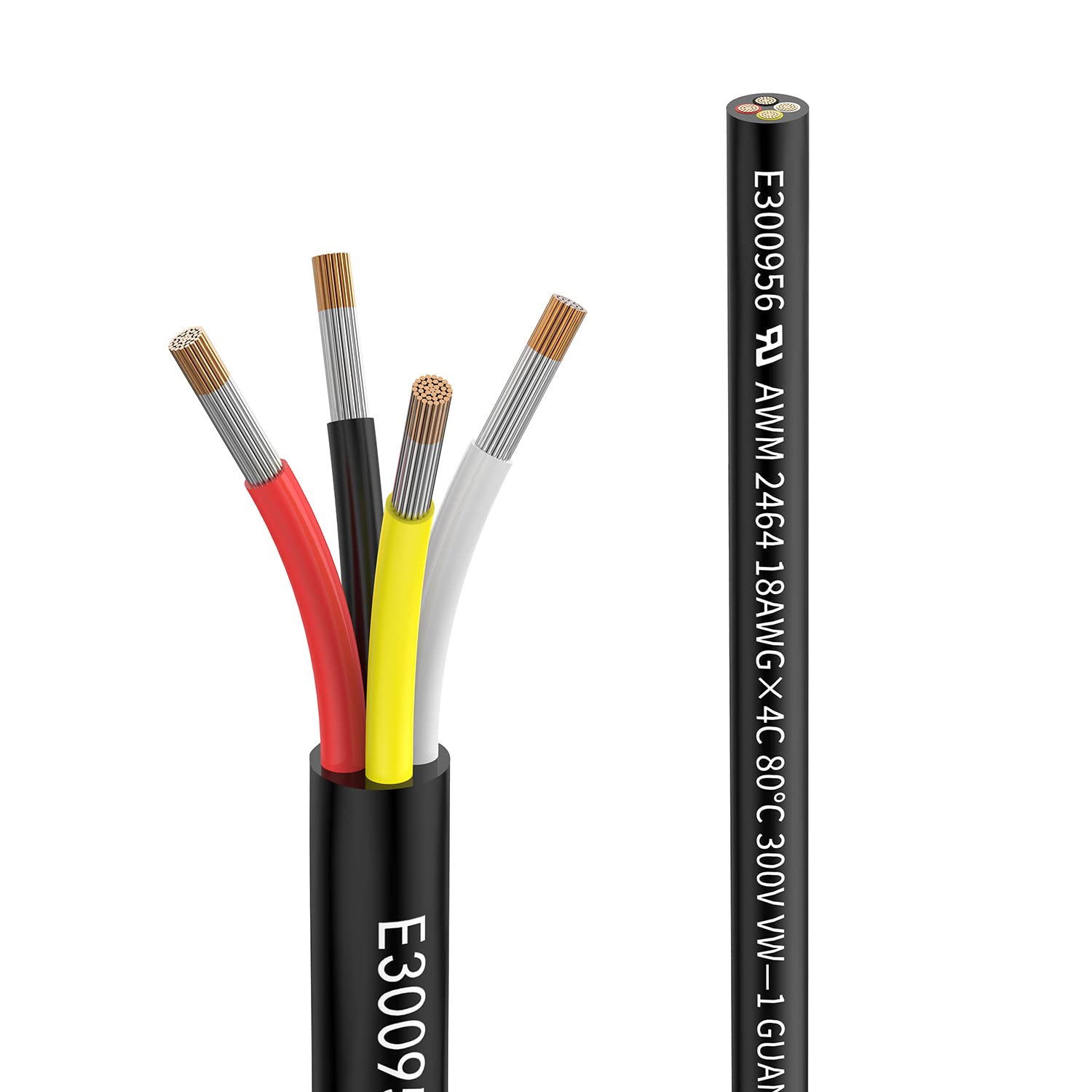 18 awg 4 core 0.75mm² 10M Electrical wire 4 Conductor Extension Cable DC 5V/12V/...