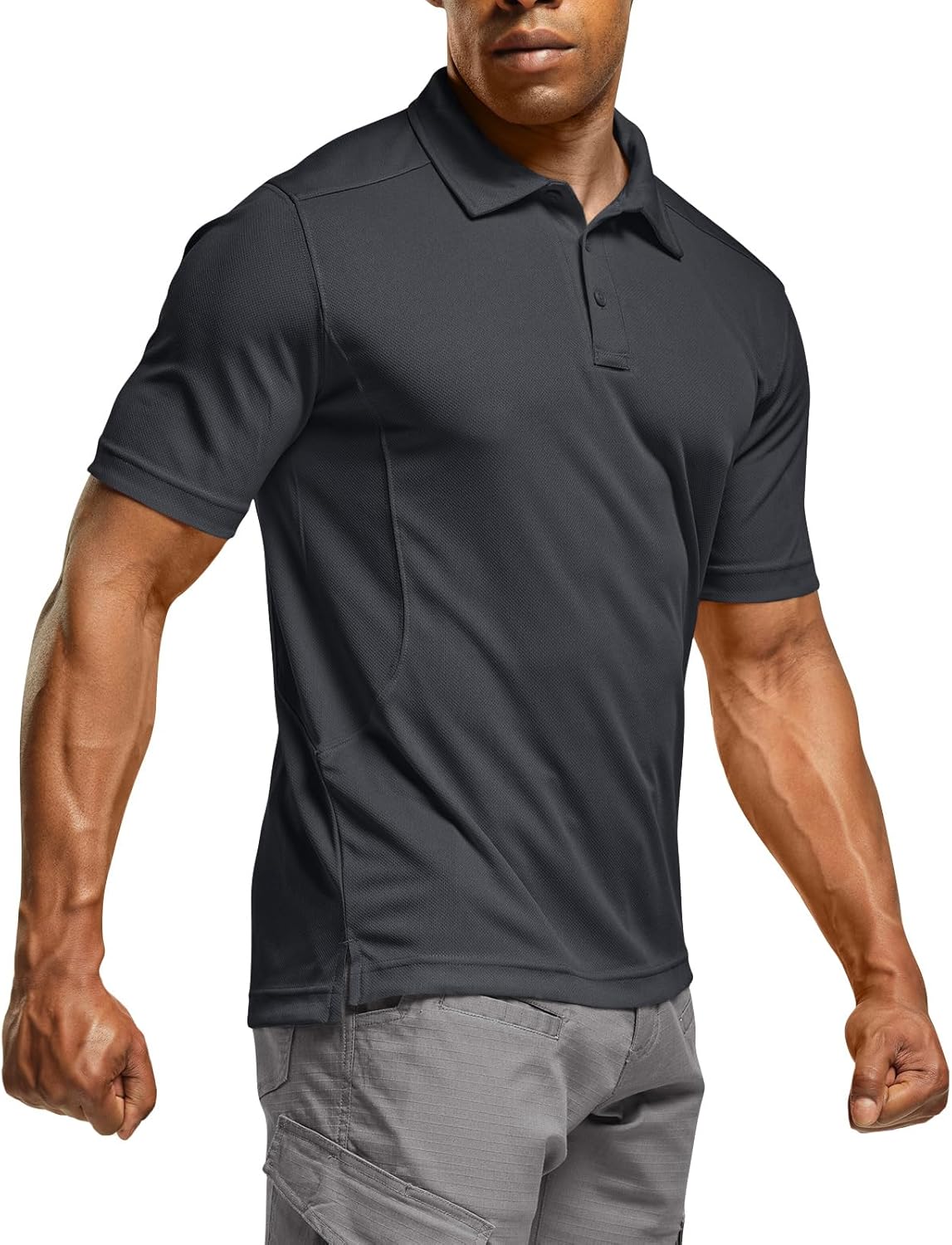 CQR Men's Polo Shirt, Special Tactical Short Sleeve Shirts, Innovative Dry Fit L...