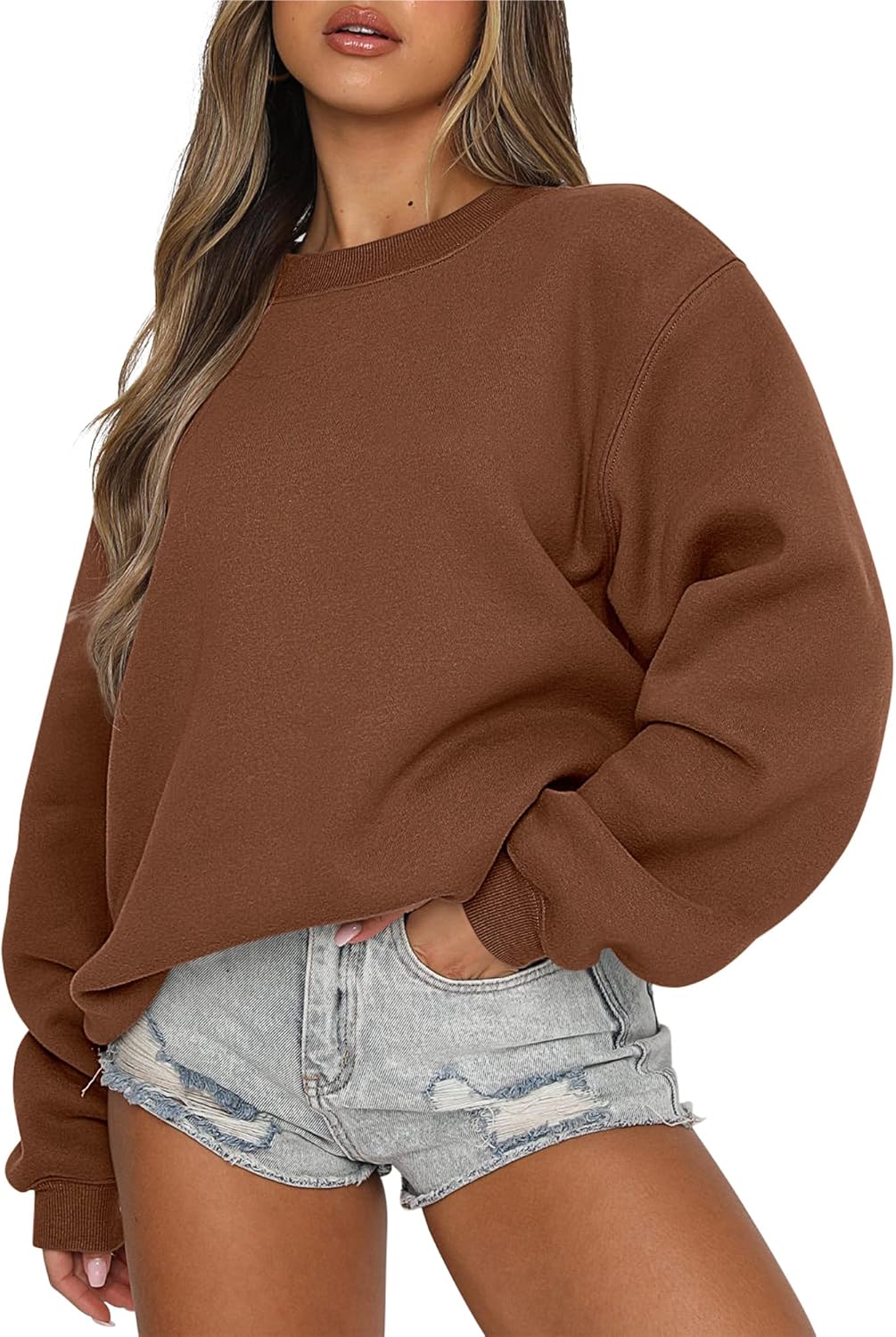 ANRABESS Women's Sweatshirts, Special Hoodies Crewneck Oversized Fleece Pullover...