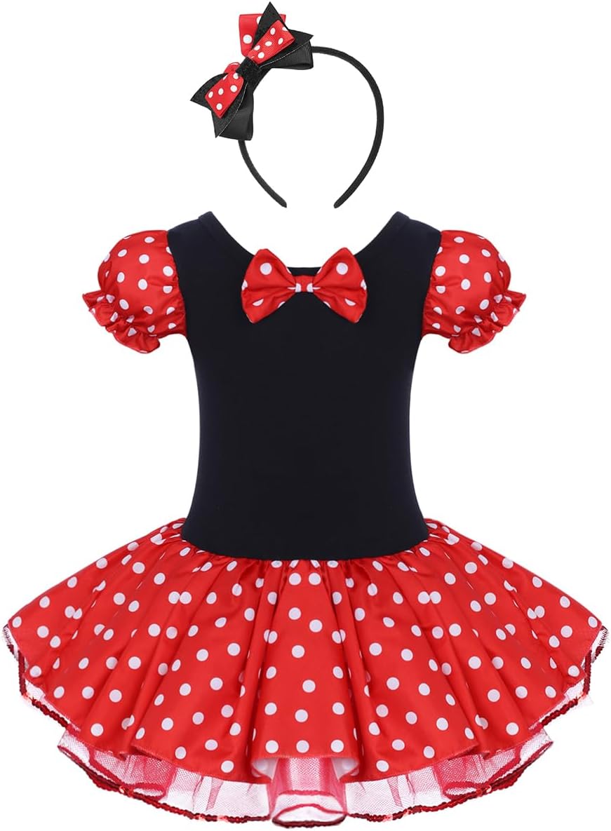 IBTOM CASTLE Toddler Girl Costume, Special Polka Dots Party Fancy Dress, Innovat...