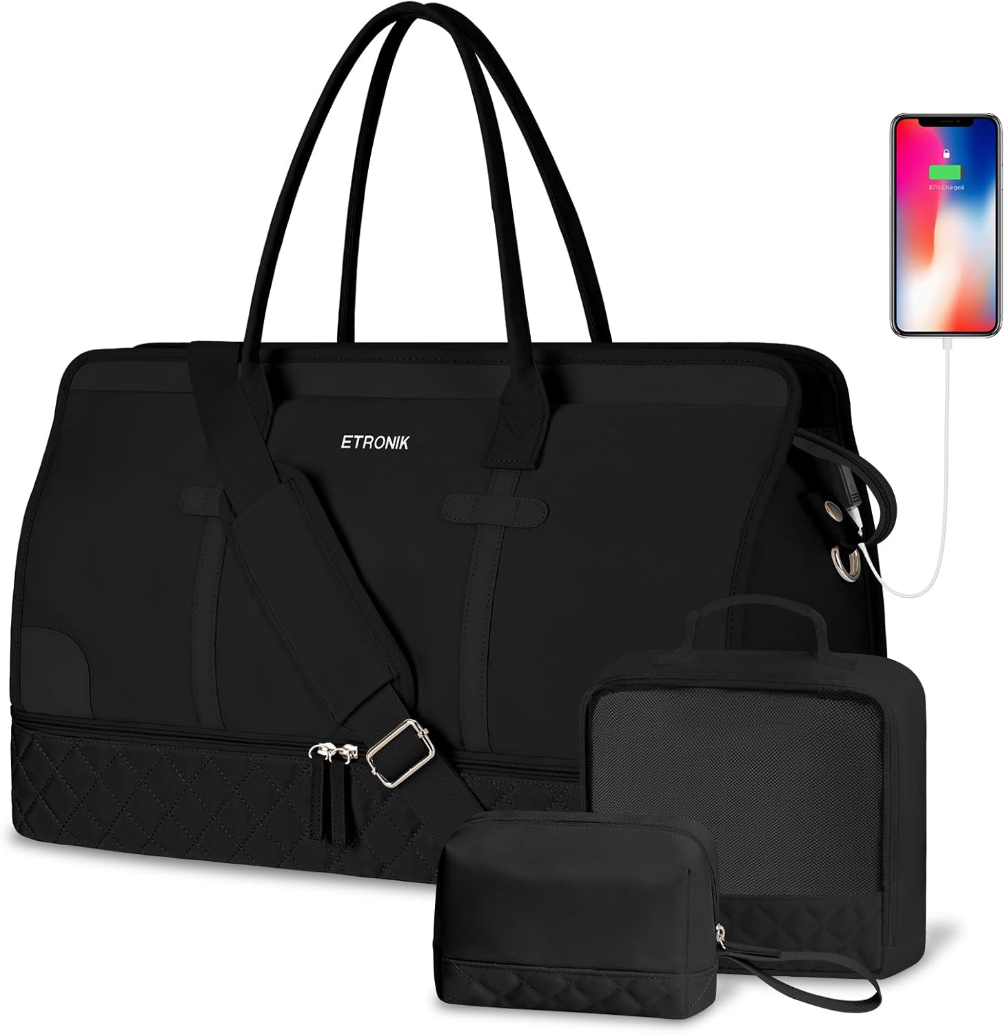 ETRONIK Weekender Overnight Bag, Special Travel Duffle Bag for Women, Innovative...