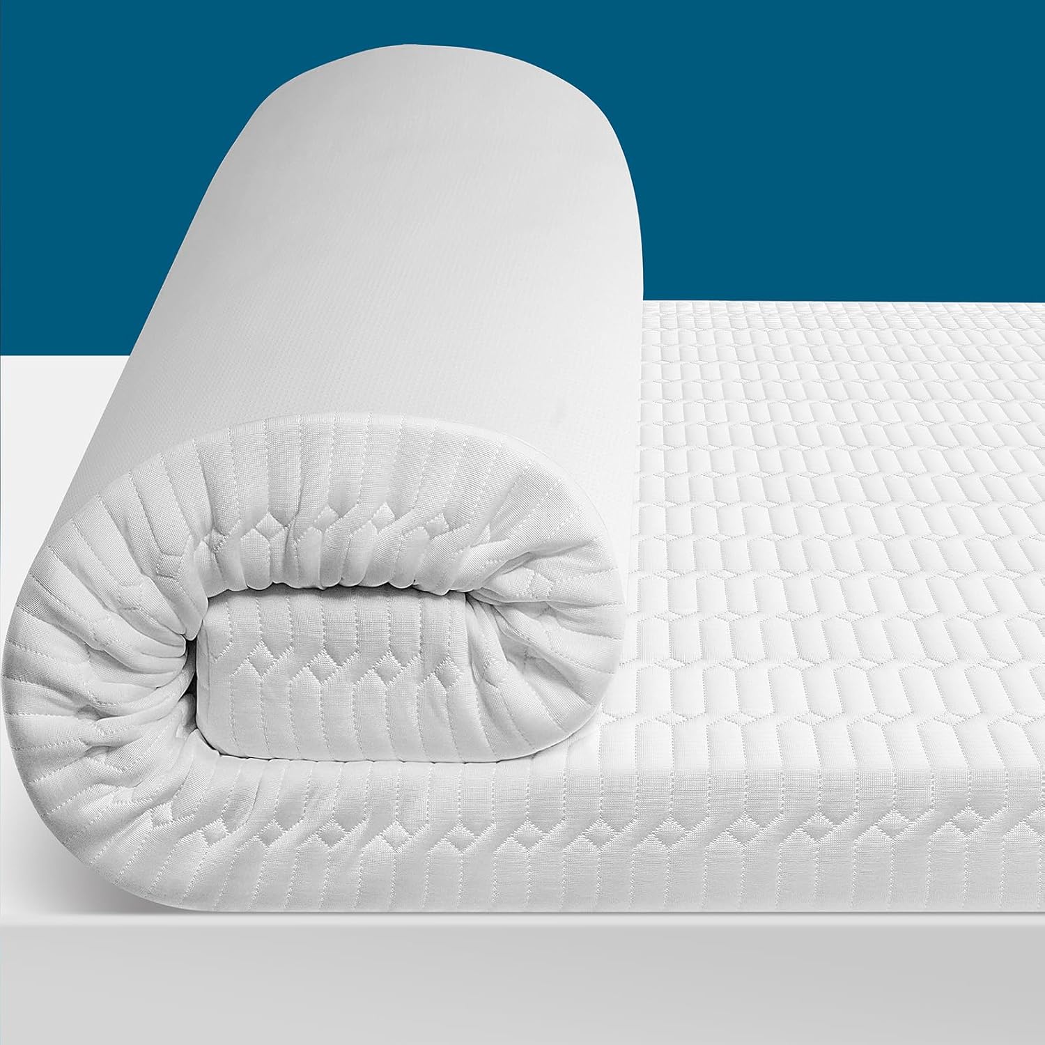 3 Inch Cooling Memory Foam Mattress Topper, Special High Density Supportive Foam...
