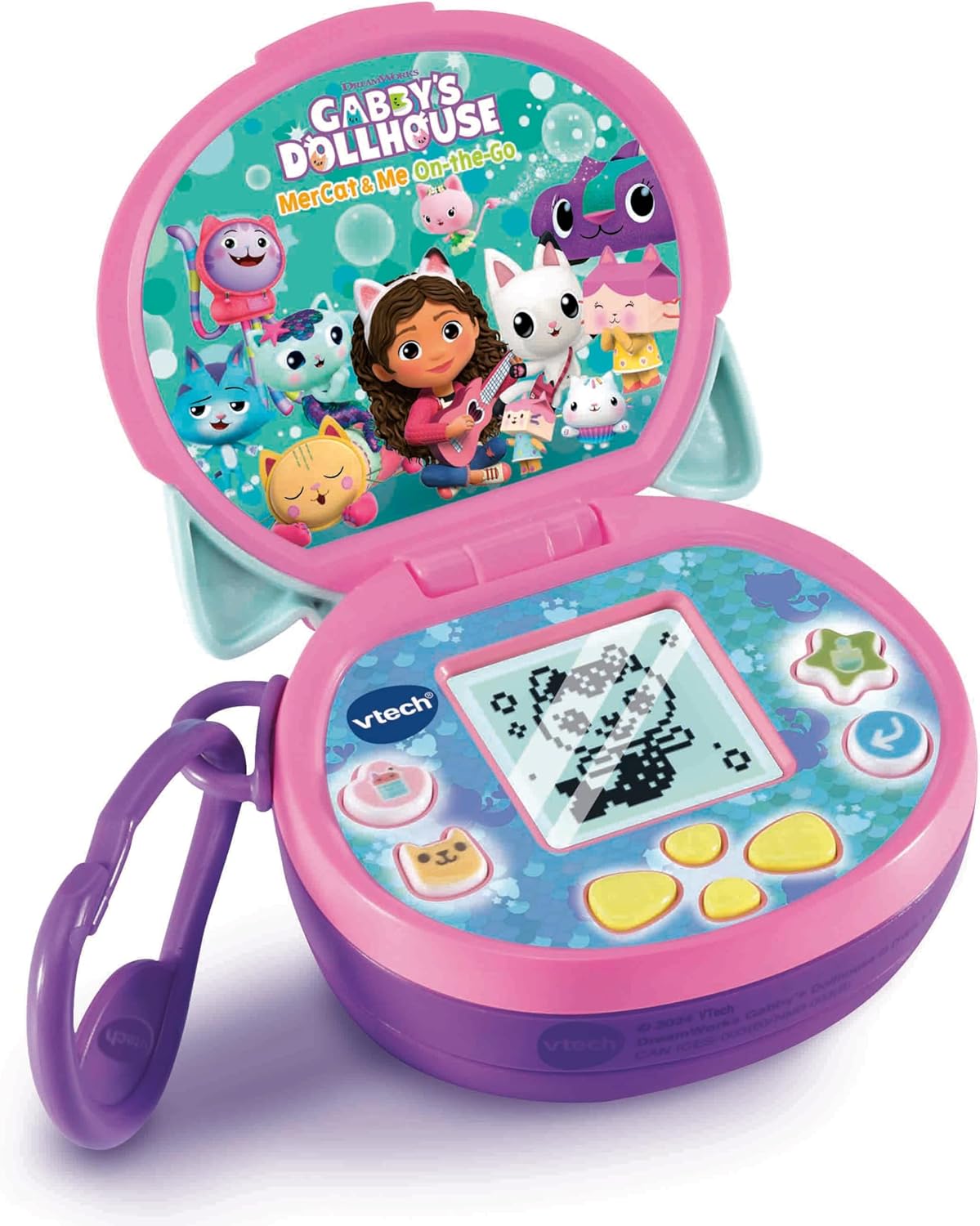 VTech Gabby's Dollhouse MerCat & Me On-the-Go, Official Gabby's Dollhouse Toy wi...