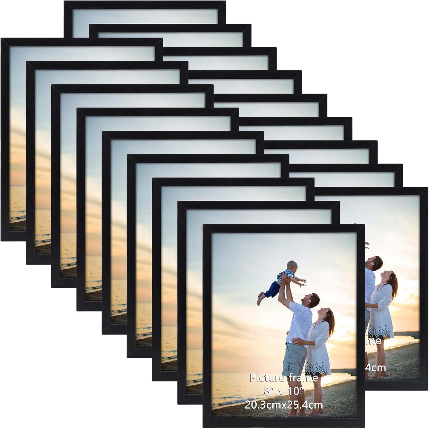 Hoikwo 18 Packs 8x10 Black Multi Picture Frames Set for Family Photos, Artwork,...